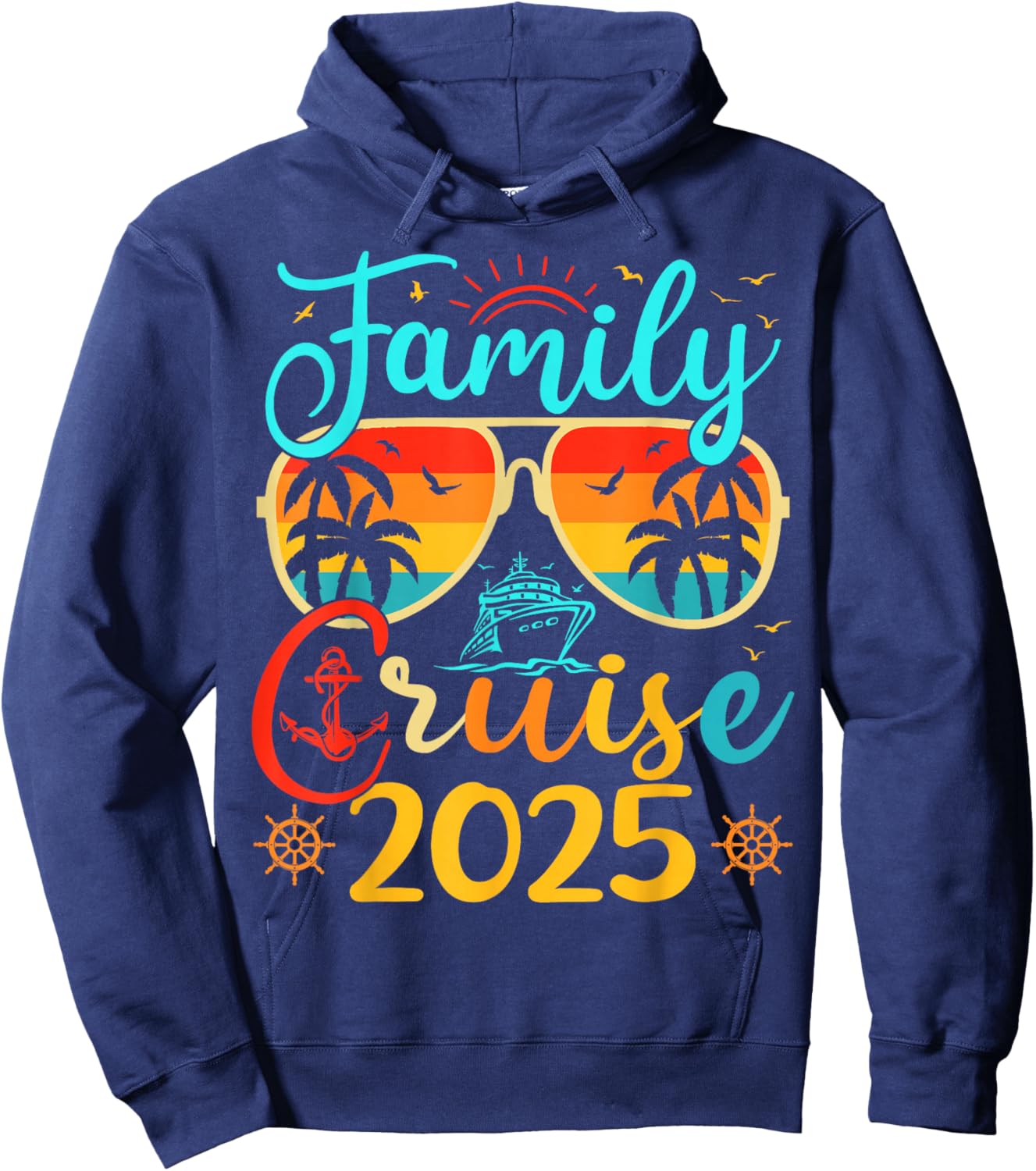 Family Cruise 2025 Summer Vacation Matching Family Cruise Hoodie - Hoodie | Navy