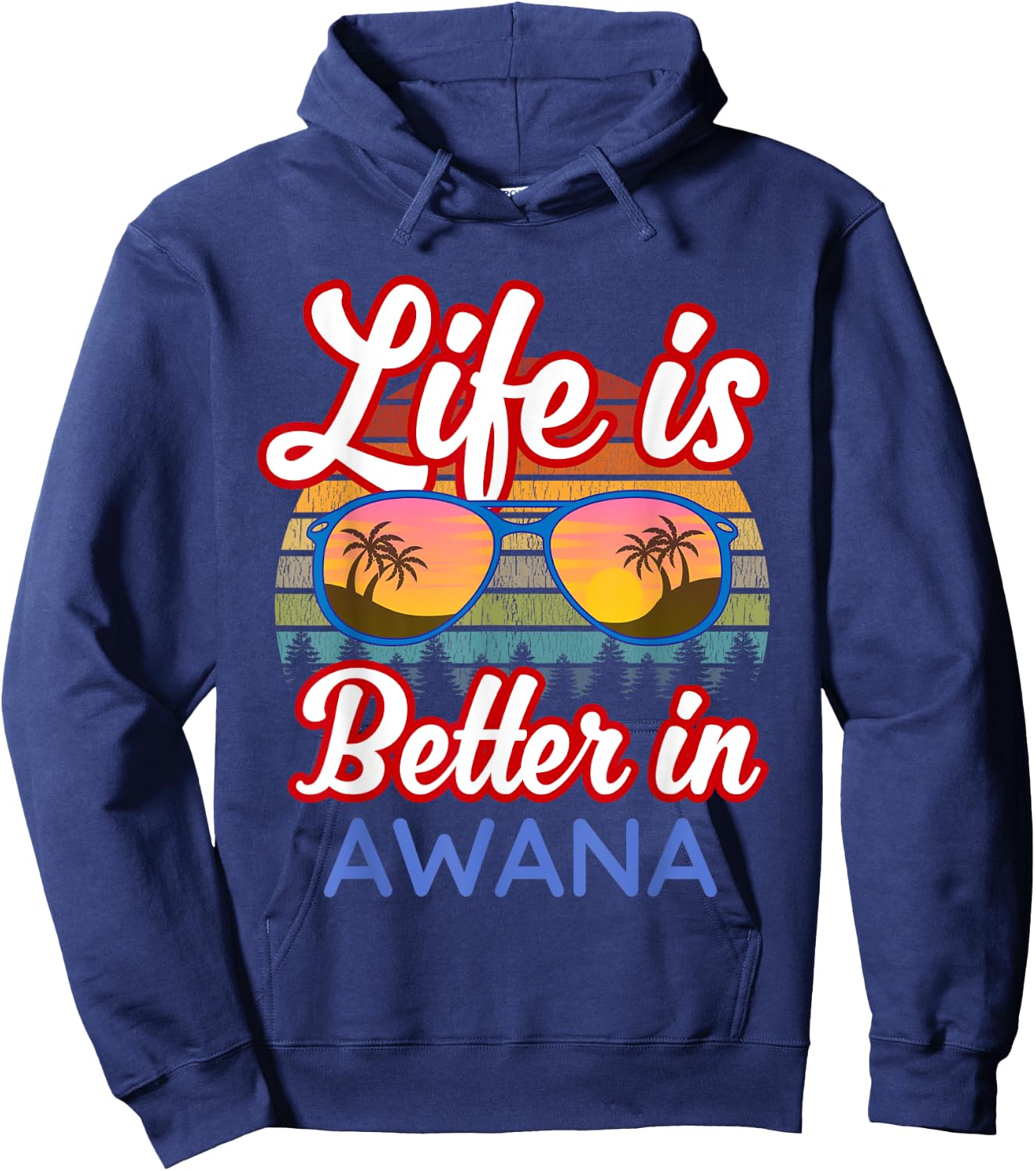 Awana Souvenirs / 'Life Is Better In Awana Beach Resort!' Hoodie - Hoodie | Navy
