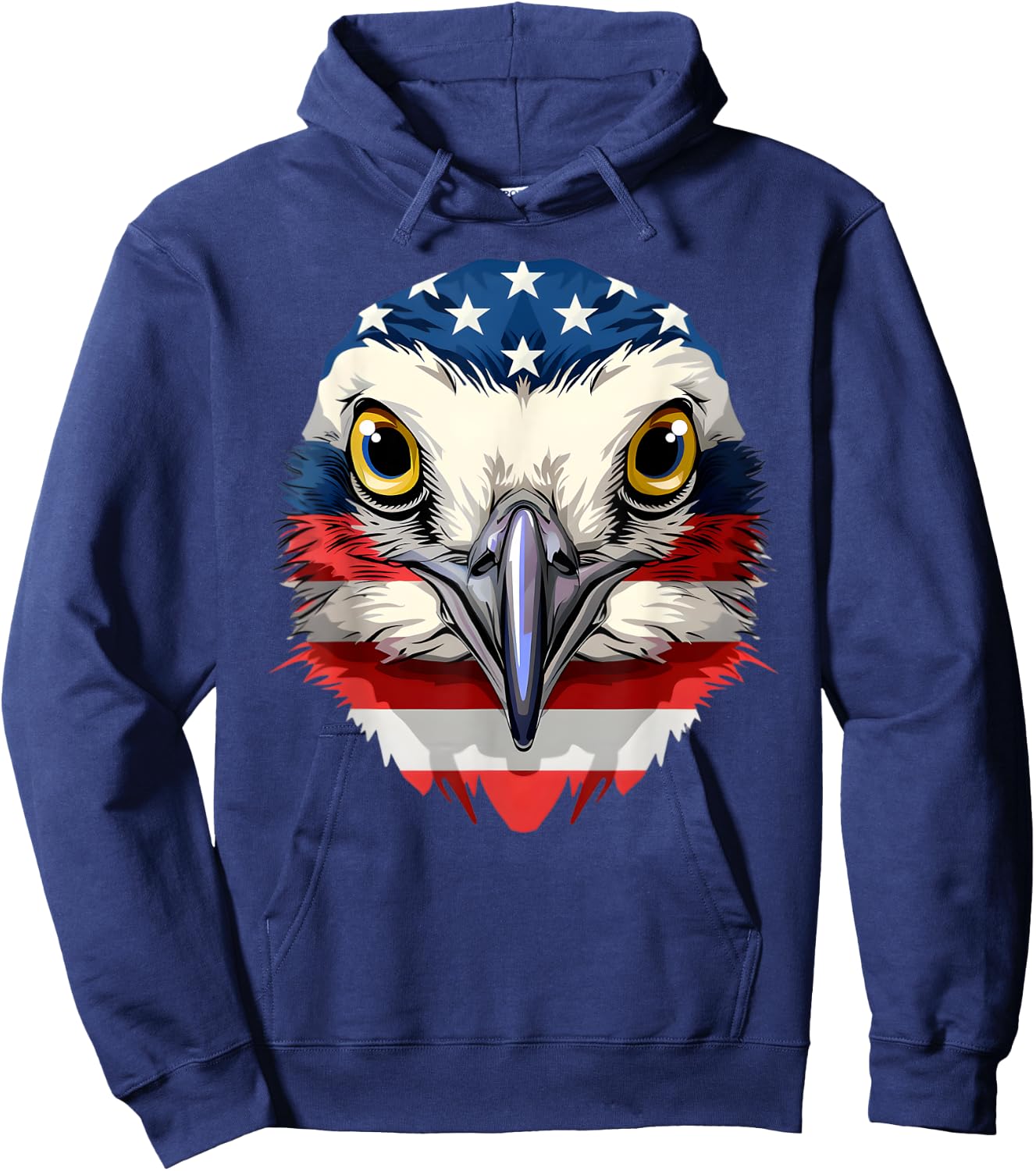 American Flag Killdeer Face Patriotic Bird Face 4th Of July Hoodie - Hoodie | Navy