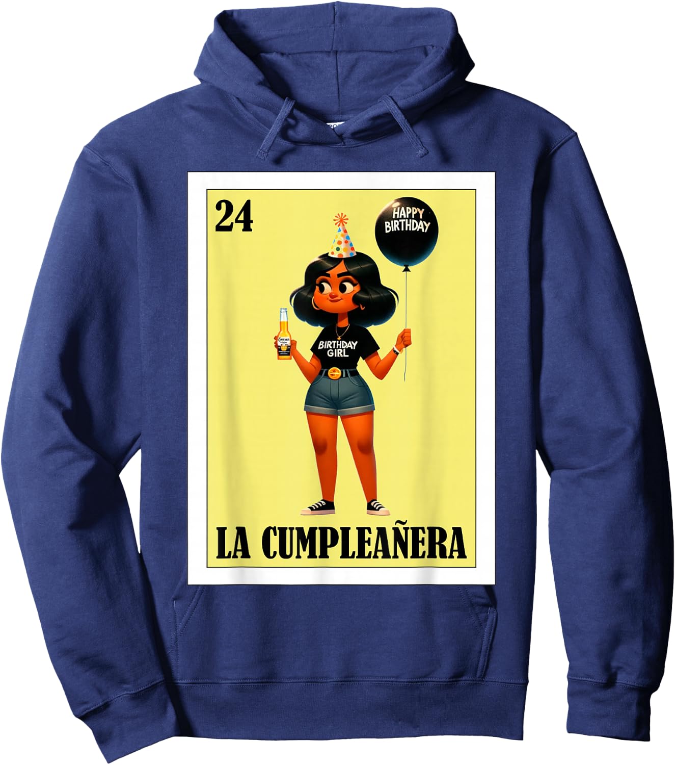 Funny Mexican Birthday Girl Design - La Cumpleañera Hoodie - Hoodie | Navy