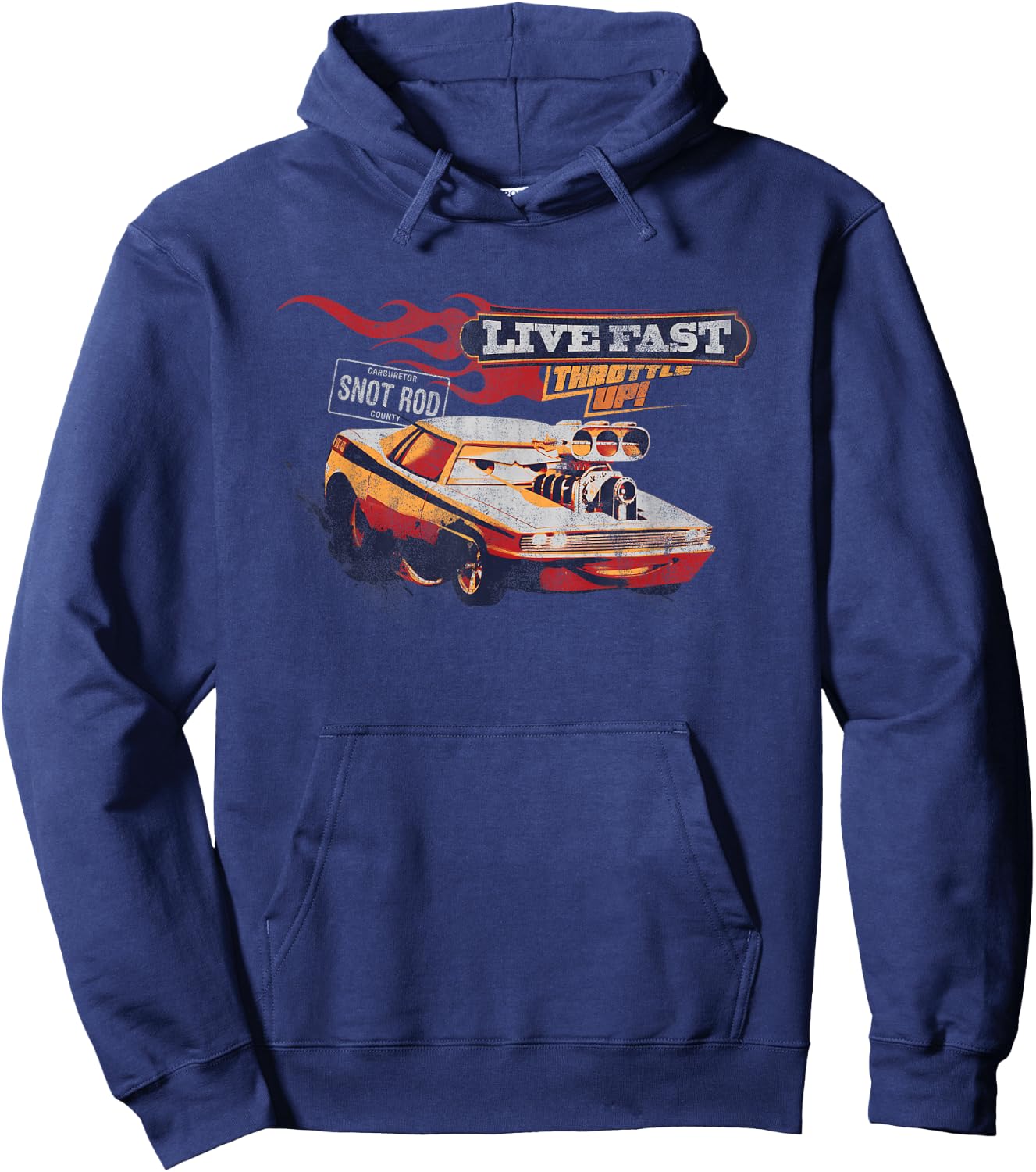 Disney and Pixar’s Cars Snot Rod Live Fast Vintage Hoodie - Hoodie | Navy