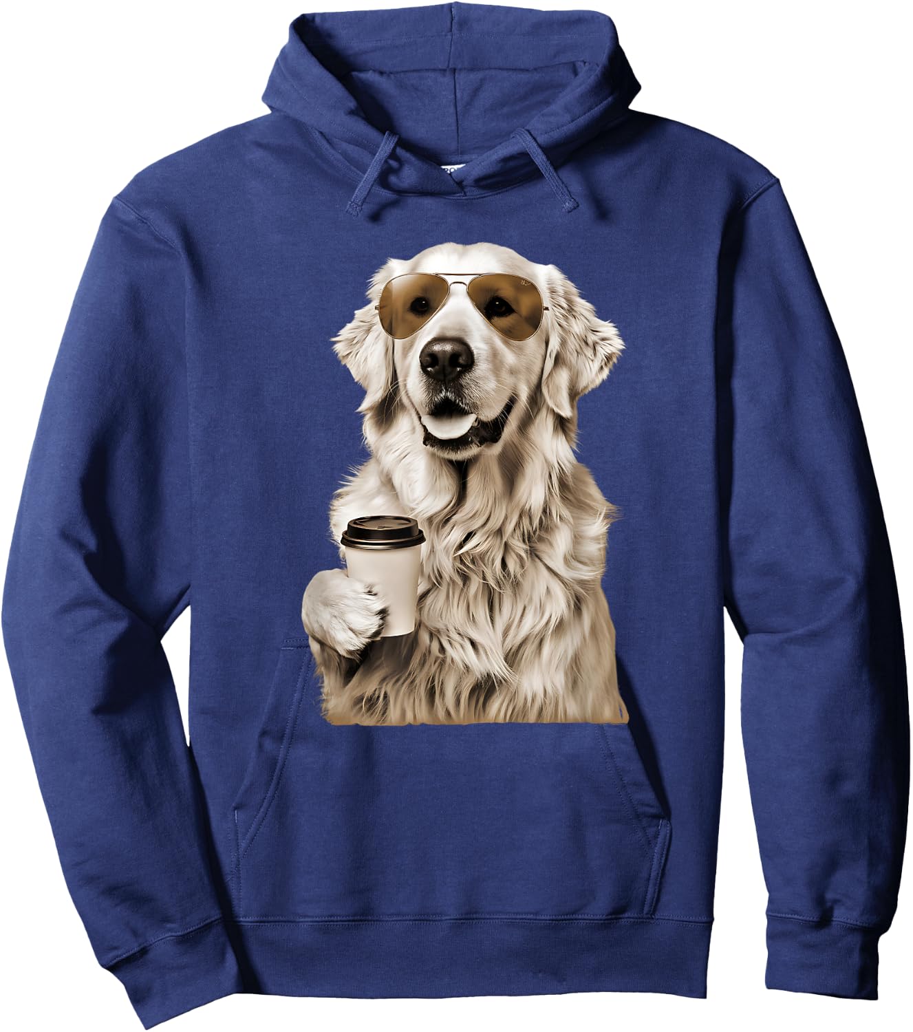English Cream Golden Retriever Coffee Dog Mom Dad Men Women Hoodie - Hoodie | Navy