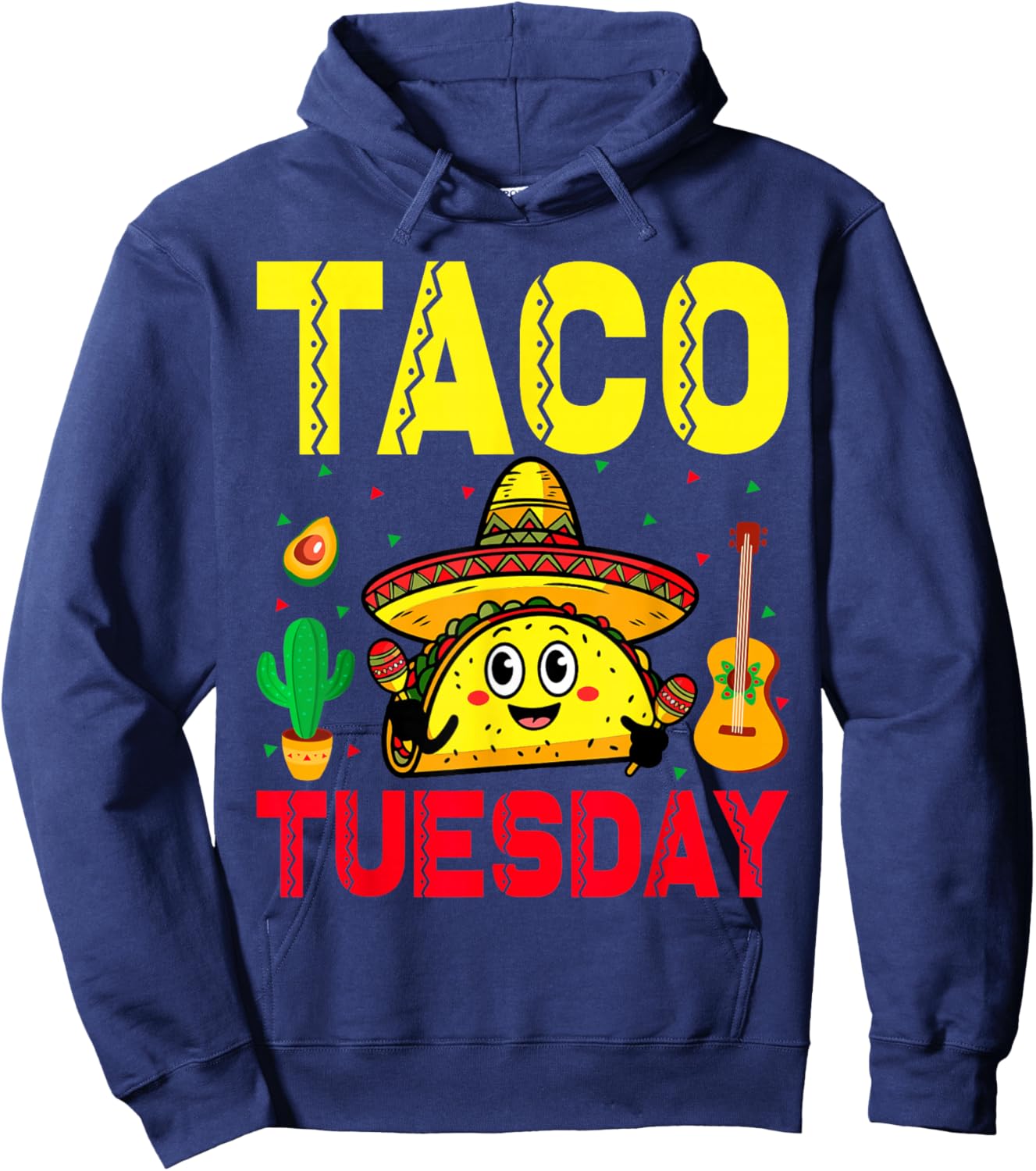 Funny Mexican Taco Lover Taco Tuesday Foodie Mexico Taco Hoodie - Hoodie | Navy