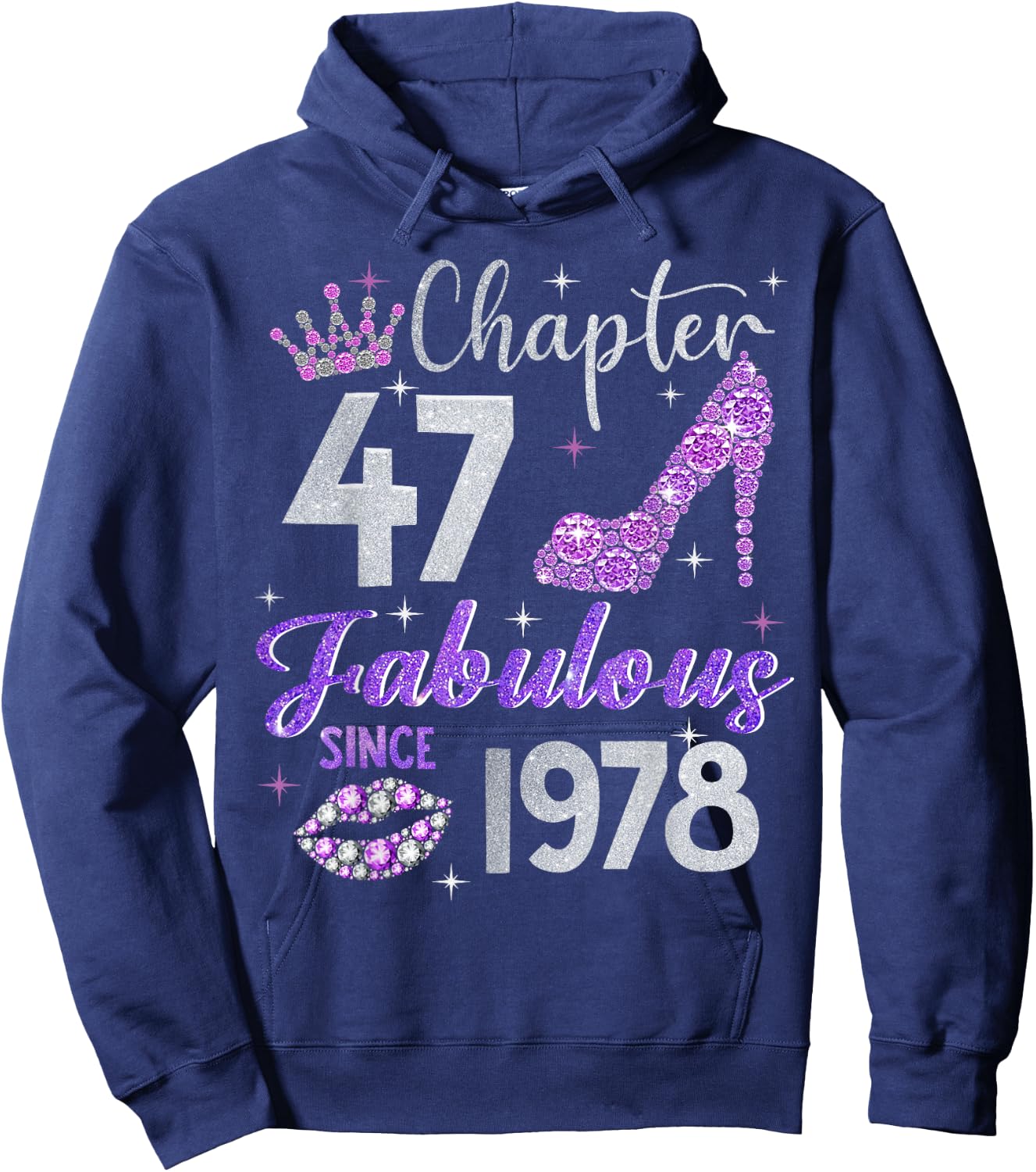 Chapter 47 Fabulous Since 1978 47th Birthday Women Girl Hoodie - Hoodie | Navy