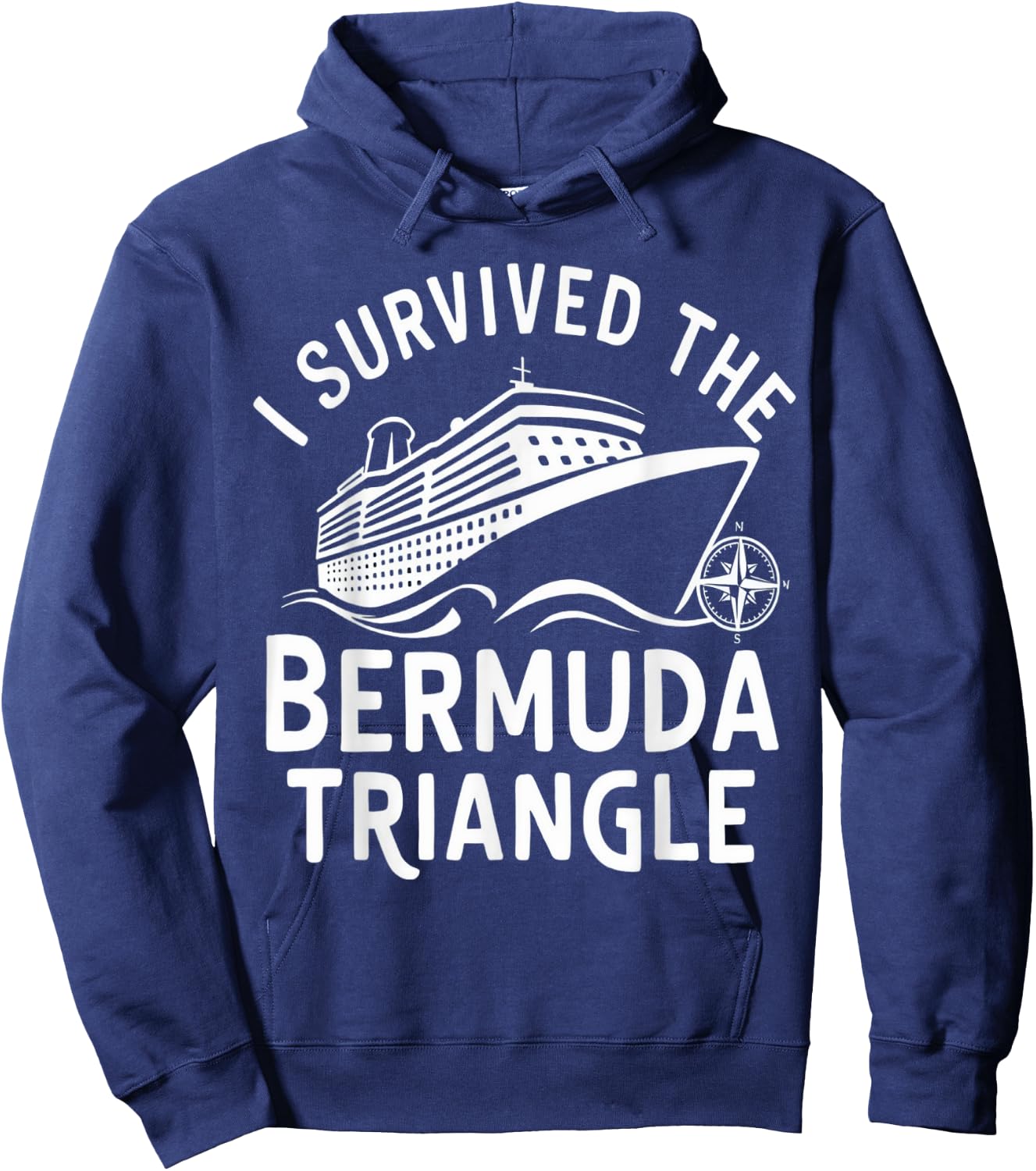 Matching Family and Group I Survived The Bermuda Triangle Hoodie - Hoodie | Navy
