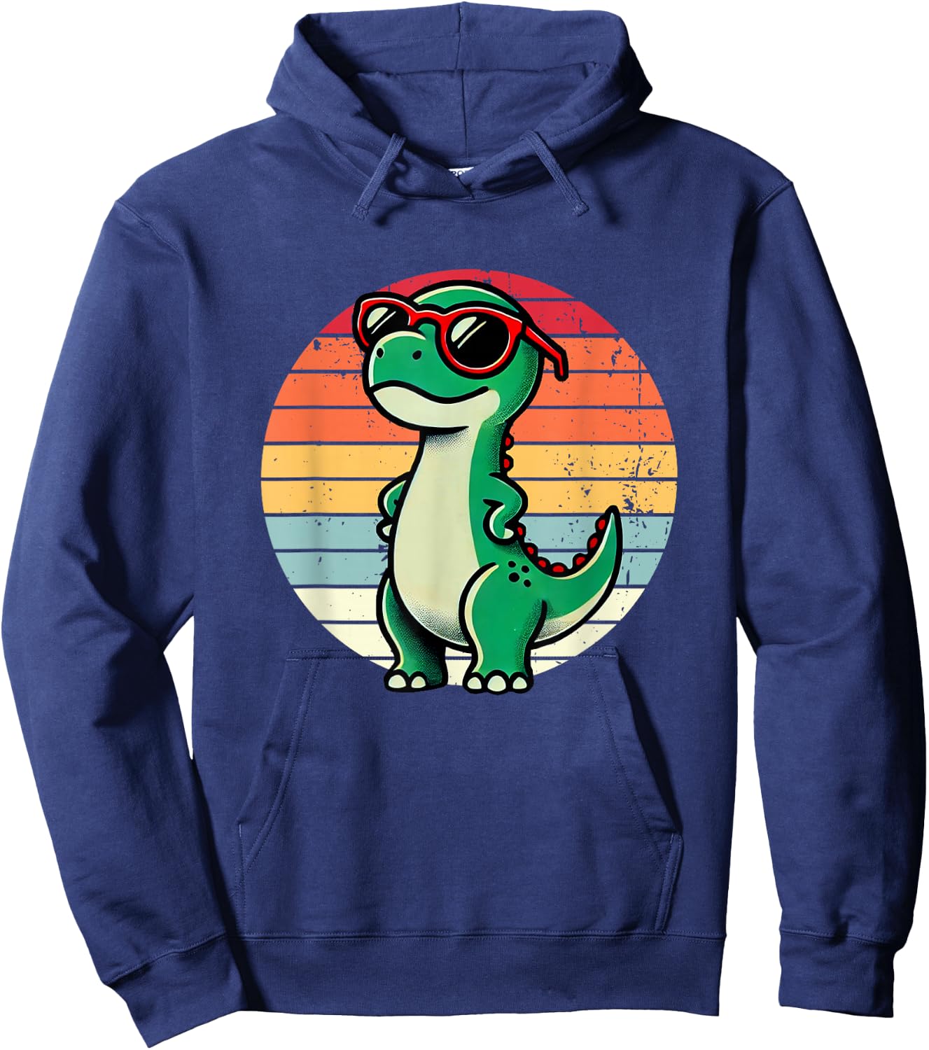Cool Retro Dinosaur T-Rex Novelty Men Women Kids Dinosaur Hoodie - Hoodie | Navy
