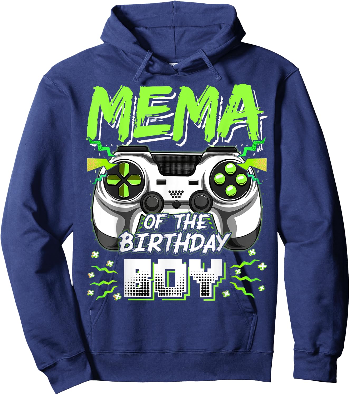 Mema Of The Birthday Boy Video Game Bday Party Hoodie - Hoodie | Navy