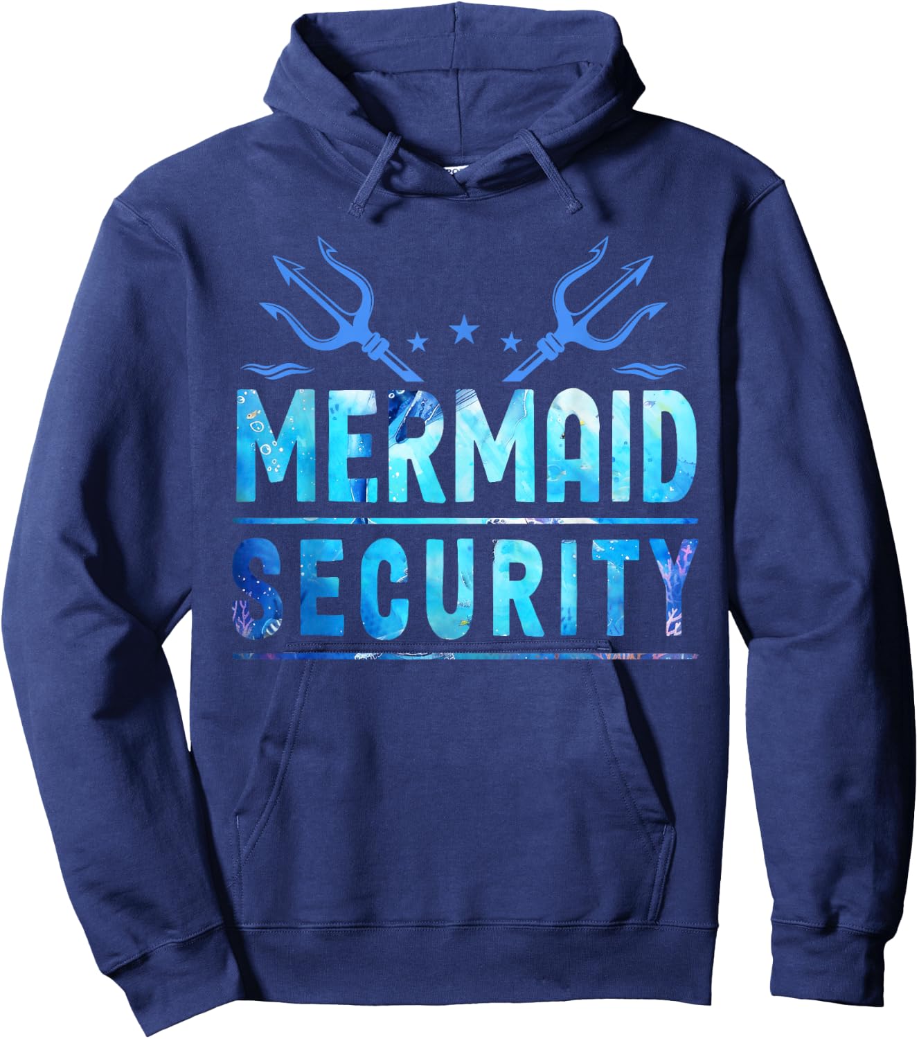 Mermaid Security Funny Dad Mermaid Family Mermaid Squad Hoodie - Hoodie | Navy