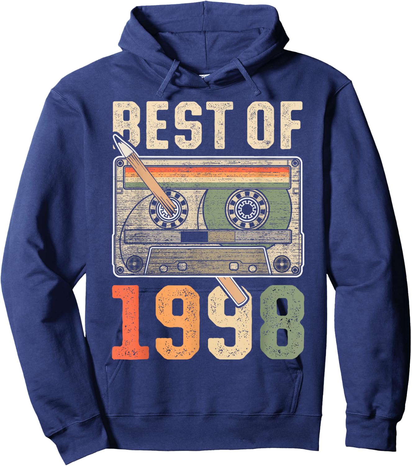 Best of 1998 Old Cassette 28th Birthday Retro Hoodie - Hoodie | Navy
