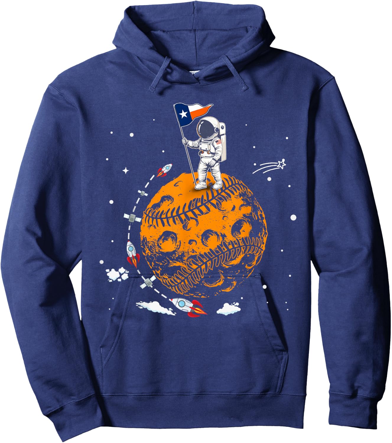 Inoa Shop Graphic First Name Houston Vintage Retro Name Astronaut , Small, Black Hoodie - Hoodie | Navy