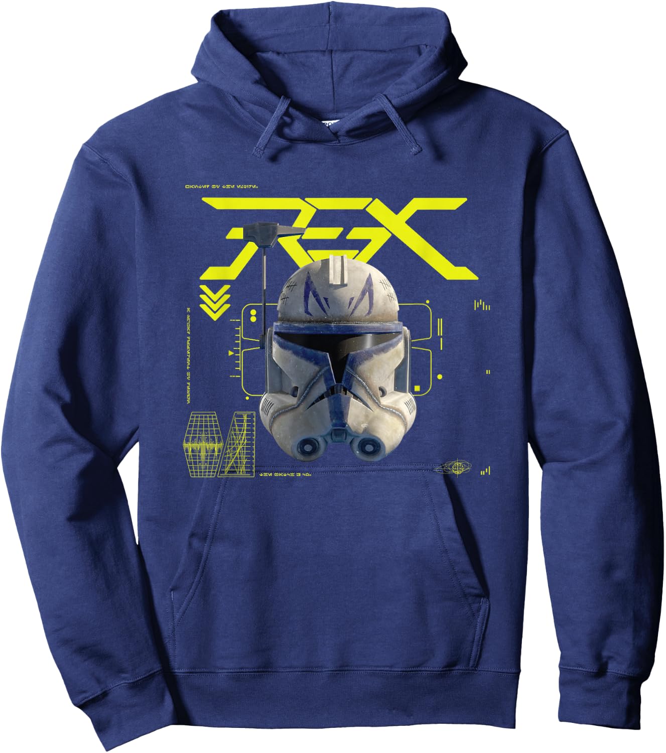 Star Wars The Bad Batch Epic Captain Rex Helmet Chest Poster Hoodie - Hoodie | Navy
