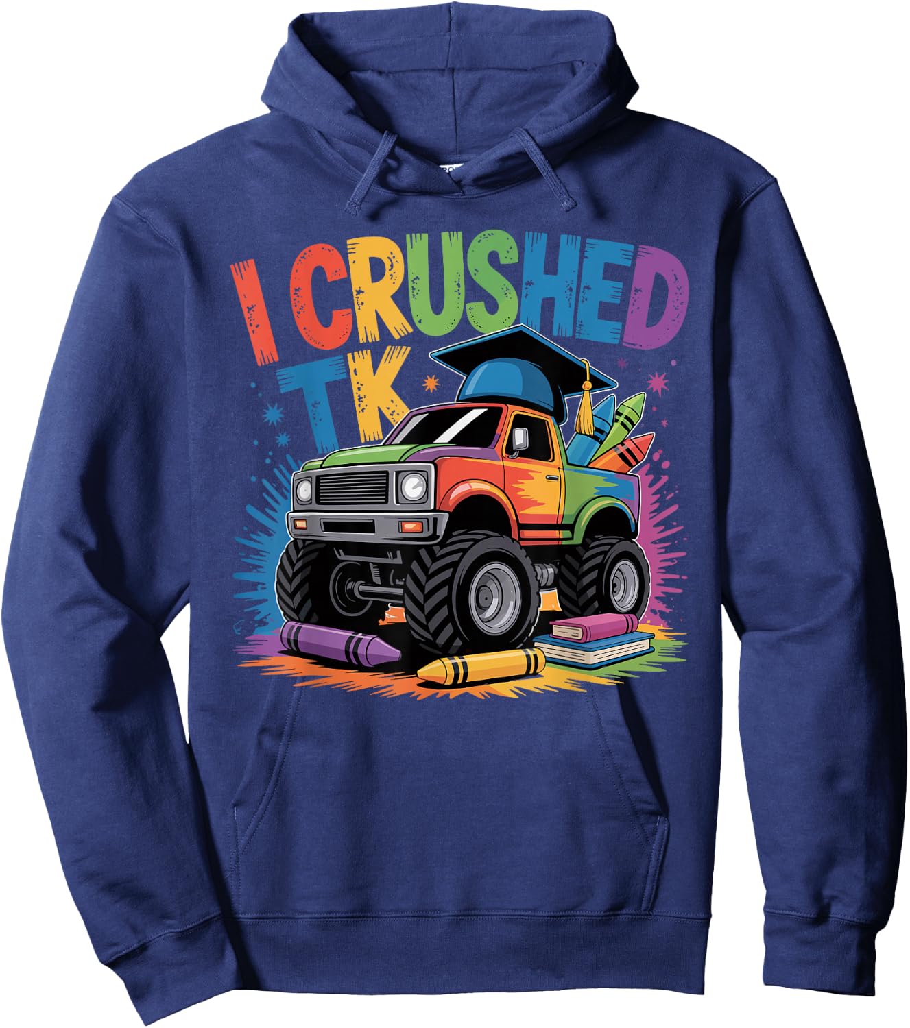 Boys Transitional Kindergarten Monster Truck TK Graduation Hoodie - Hoodie | Navy