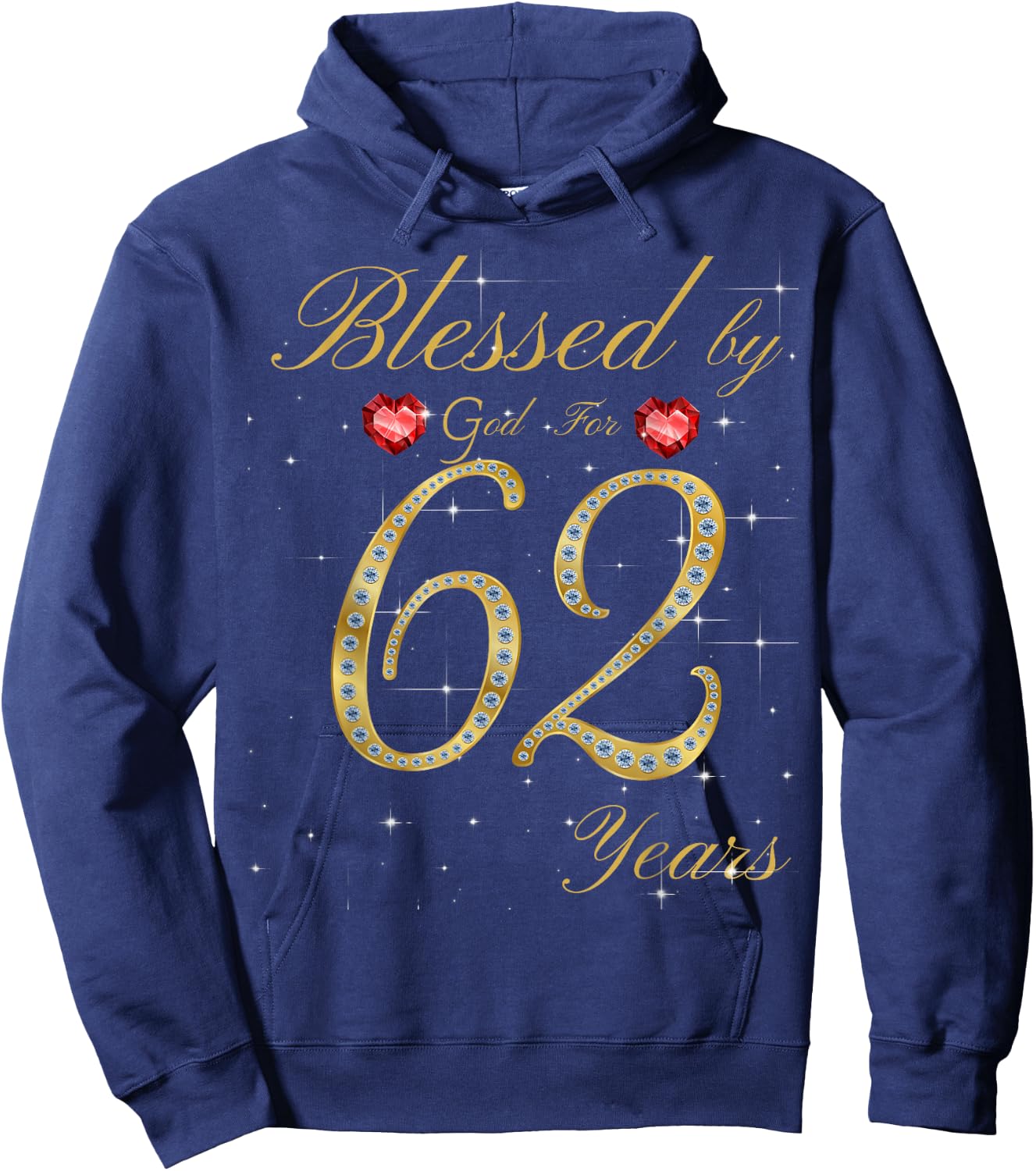 Happy 62nd Birthday Ideas Gods Grace And Mercy Queen Hoodie - Hoodie | Navy