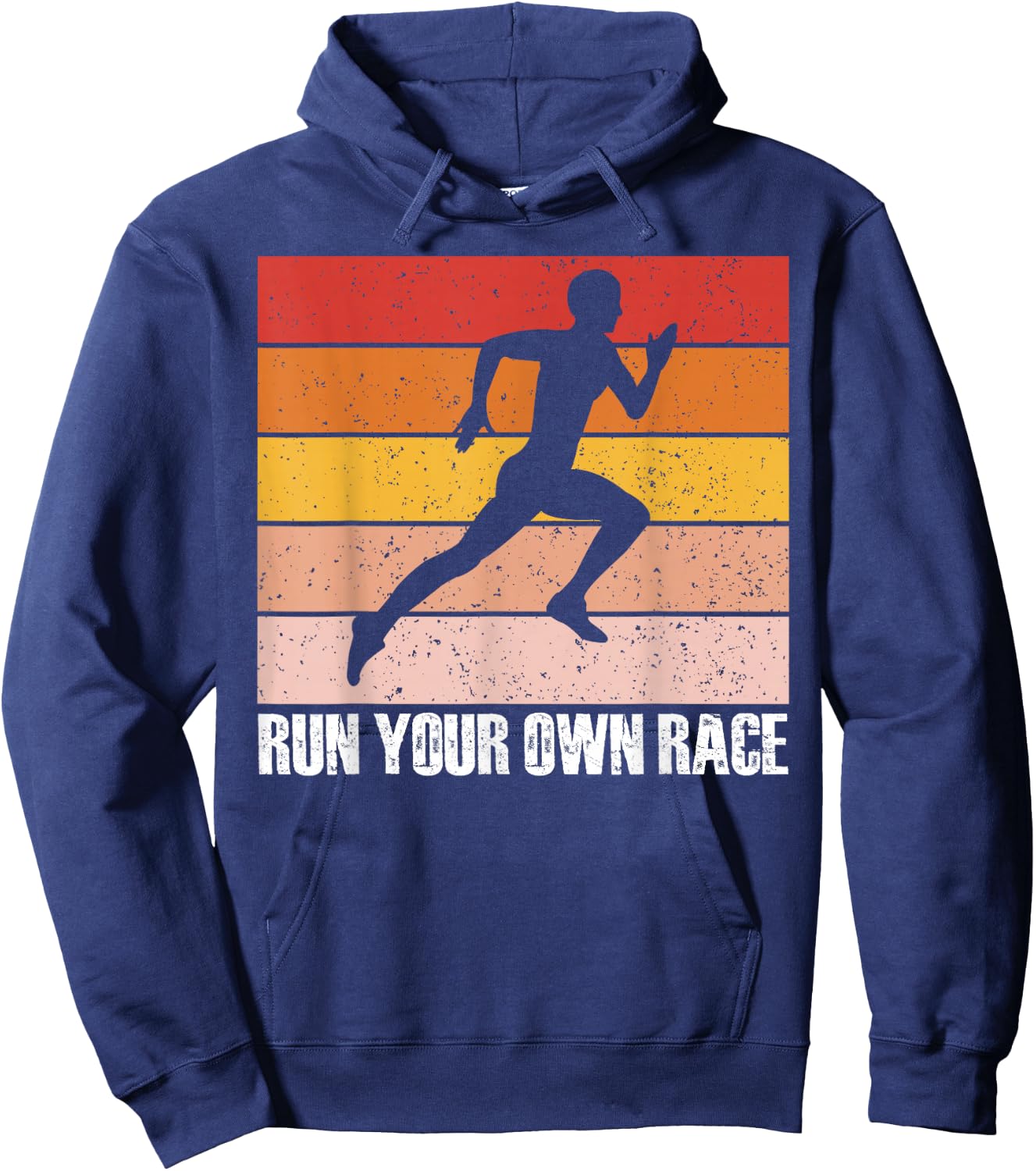 Run Your Own Race Vintage Hoodie - Hoodie | Navy