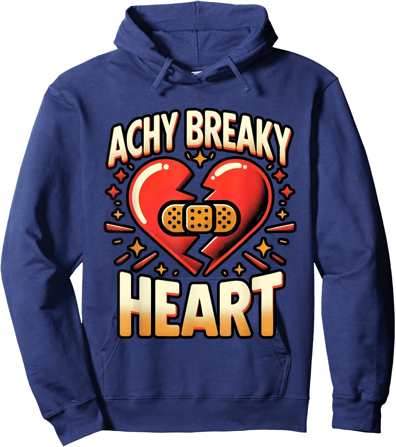 Broken Beats Achy Breaky Heart Hoodie - Hoodie | Navy