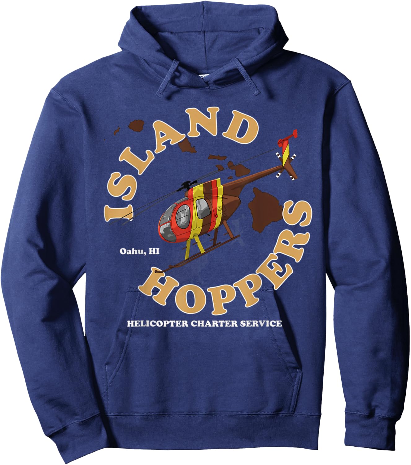 Magnum Island Helicopter Charter Service Hoppers Hoodie - Hoodie | Navy