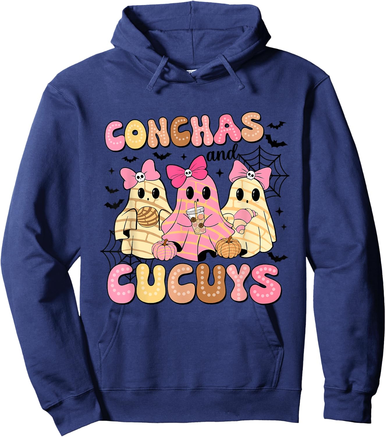 Conchas And Cucuys Spooky Season Halloween Hoodie - Hoodie | Navy