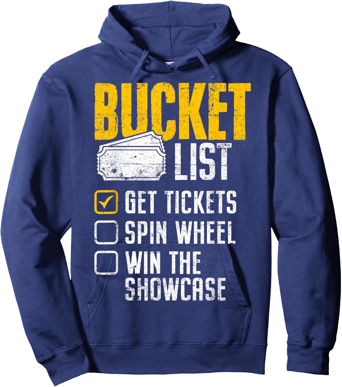 Wheel Win Game Show Bucket List Get Tickets Spins Funny Gift Hoodie - Hoodie | Navy