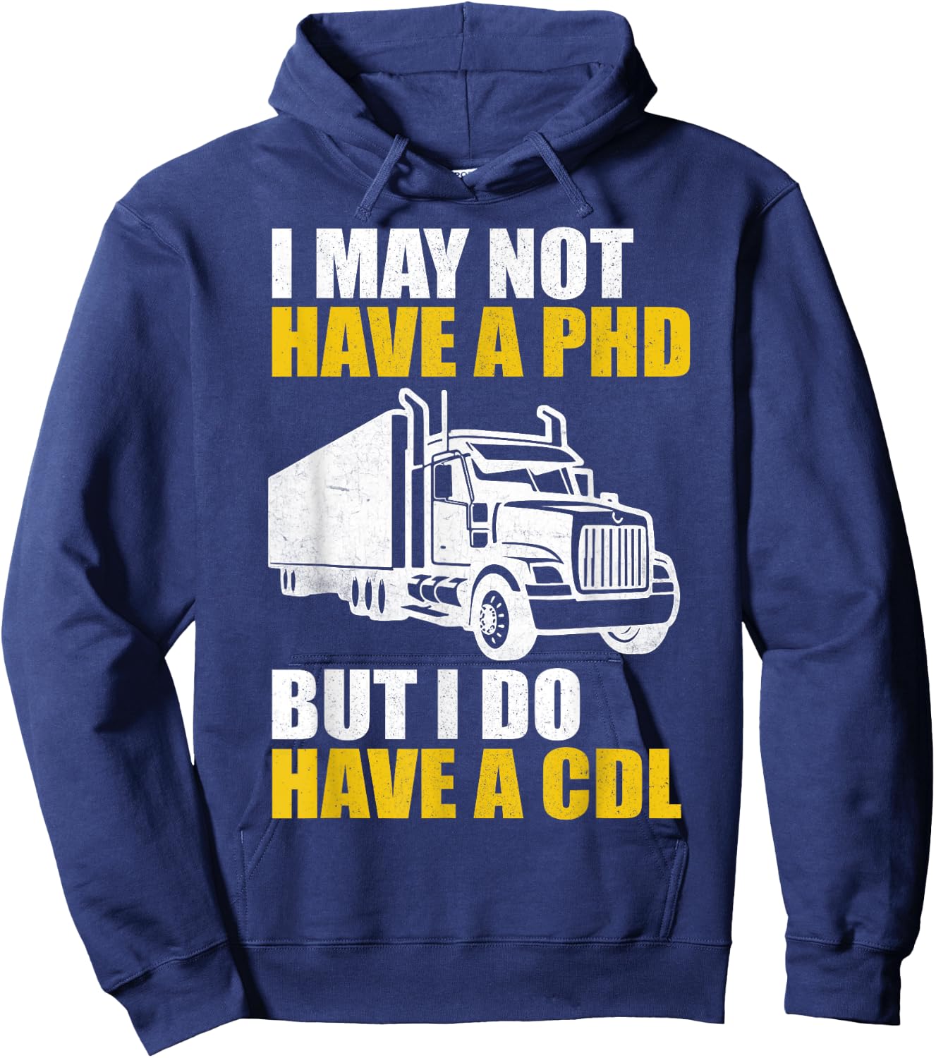 Funny Trucker Women CDL Truck Driver Trucking Lover Hoodie - Hoodie | Navy