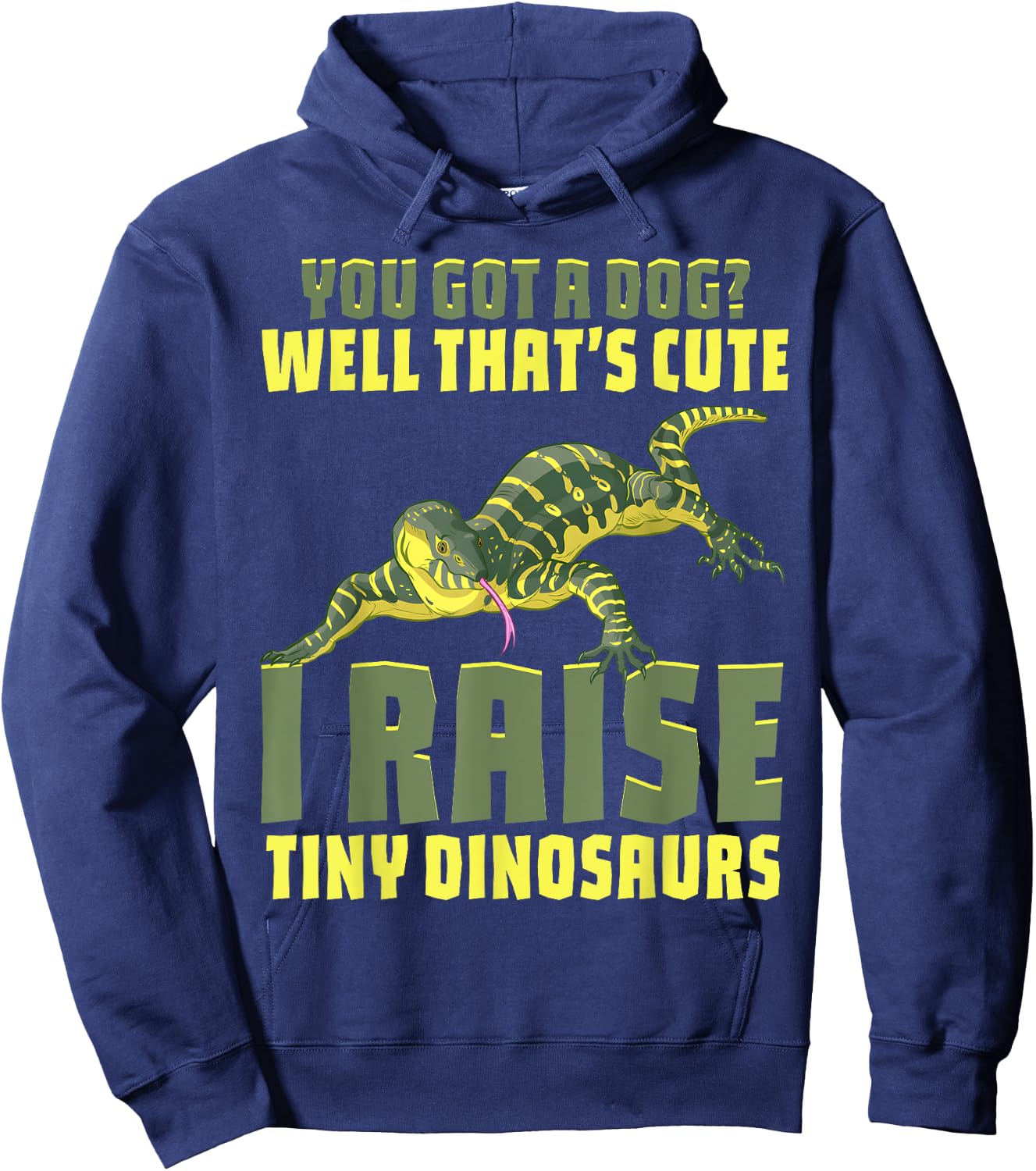 Funny Pet Monitor Lizard Gift Humor Graphic Reptile Herpetol Hoodie - Hoodie | Navy