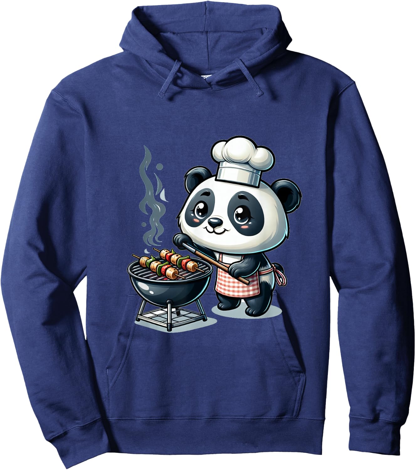 Cute BBQ Panda Hoodie - Hoodie | Navy