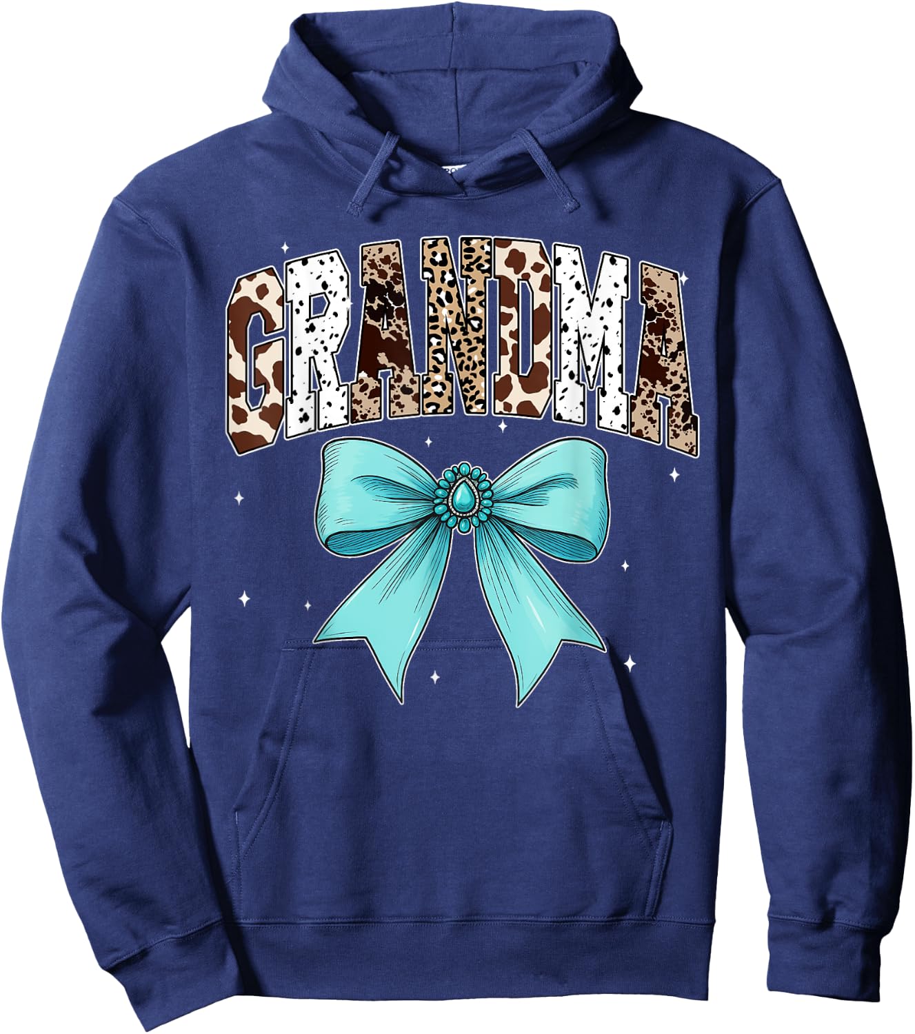 Grandma Western Rodeo Coquette Birthday Girls Family Matchin Hoodie - Hoodie | Navy