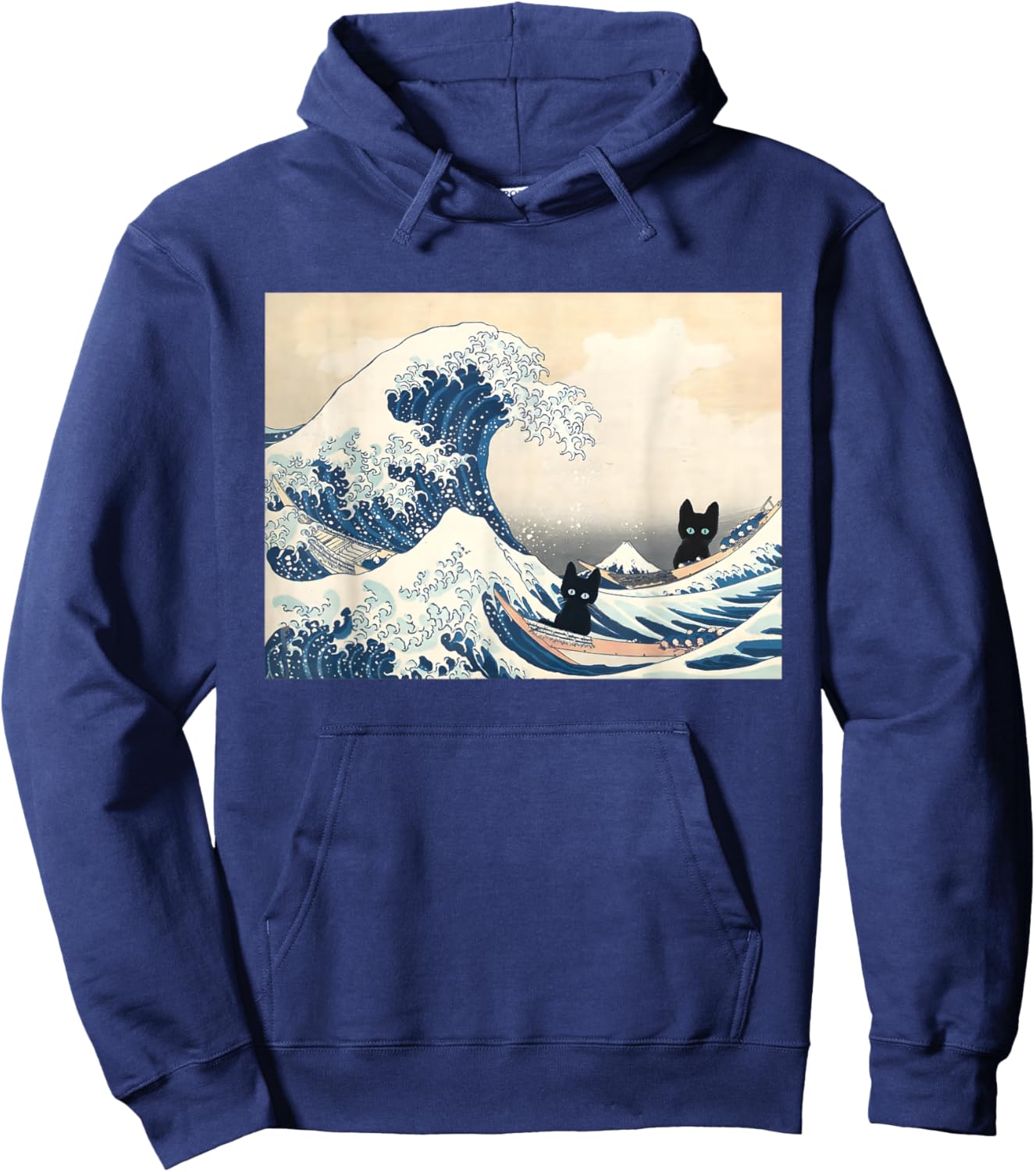 Black Cats Wave of Blue For Kamala 2024 Funny Hoodie - Hoodie | Navy