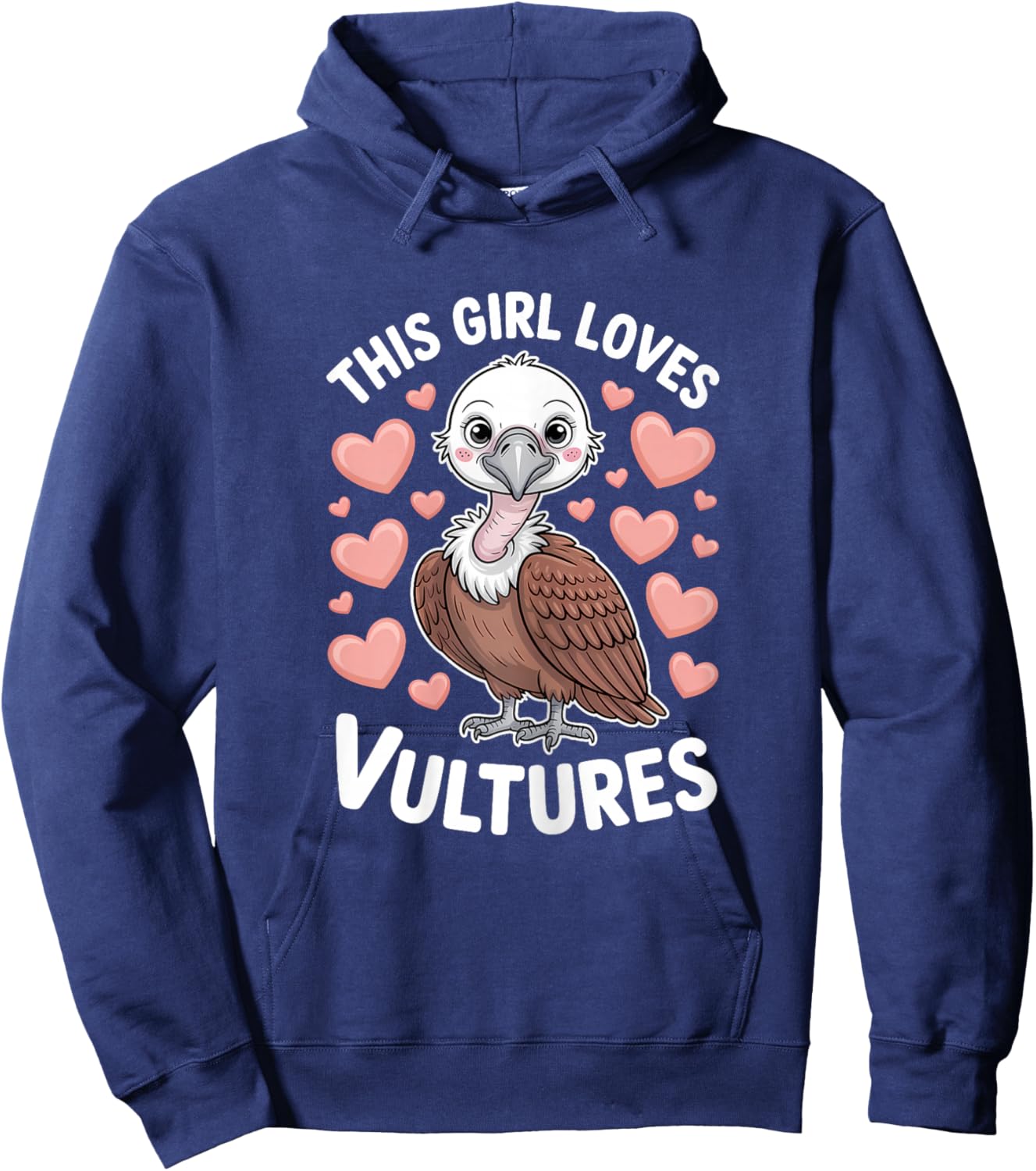 This Girl Loves Vultures Funny Vulture Hoodie - Hoodie | Navy