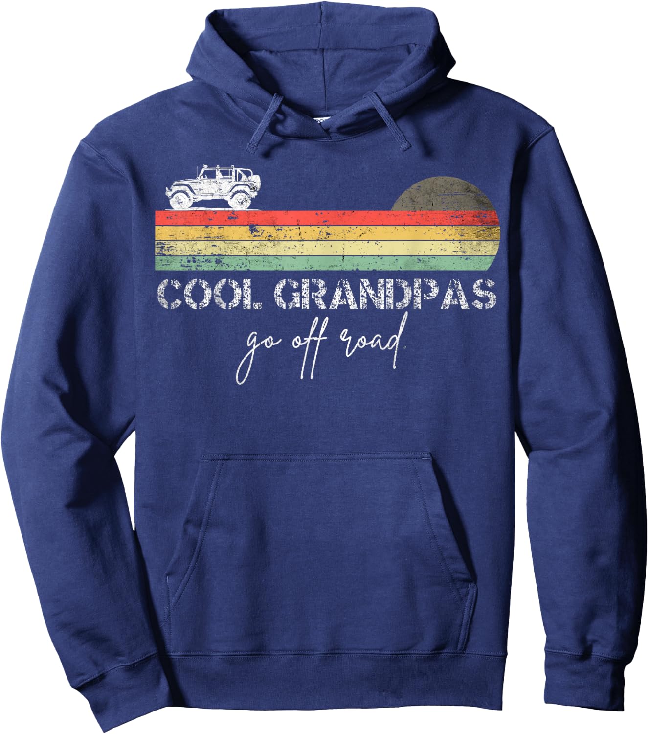 Cool grandpas go off road funny off road Hoodie - Hoodie | Navy