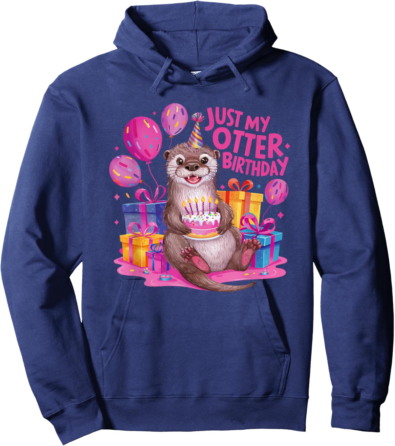 Otter Anotter Birthday Just My Otter Birthday Hoodie - Hoodie | Navy