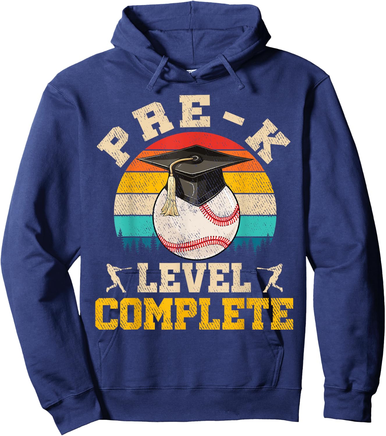 Pre-K Level Complete Baseball Boy Last Day Of School Hoodie - Hoodie | Navy