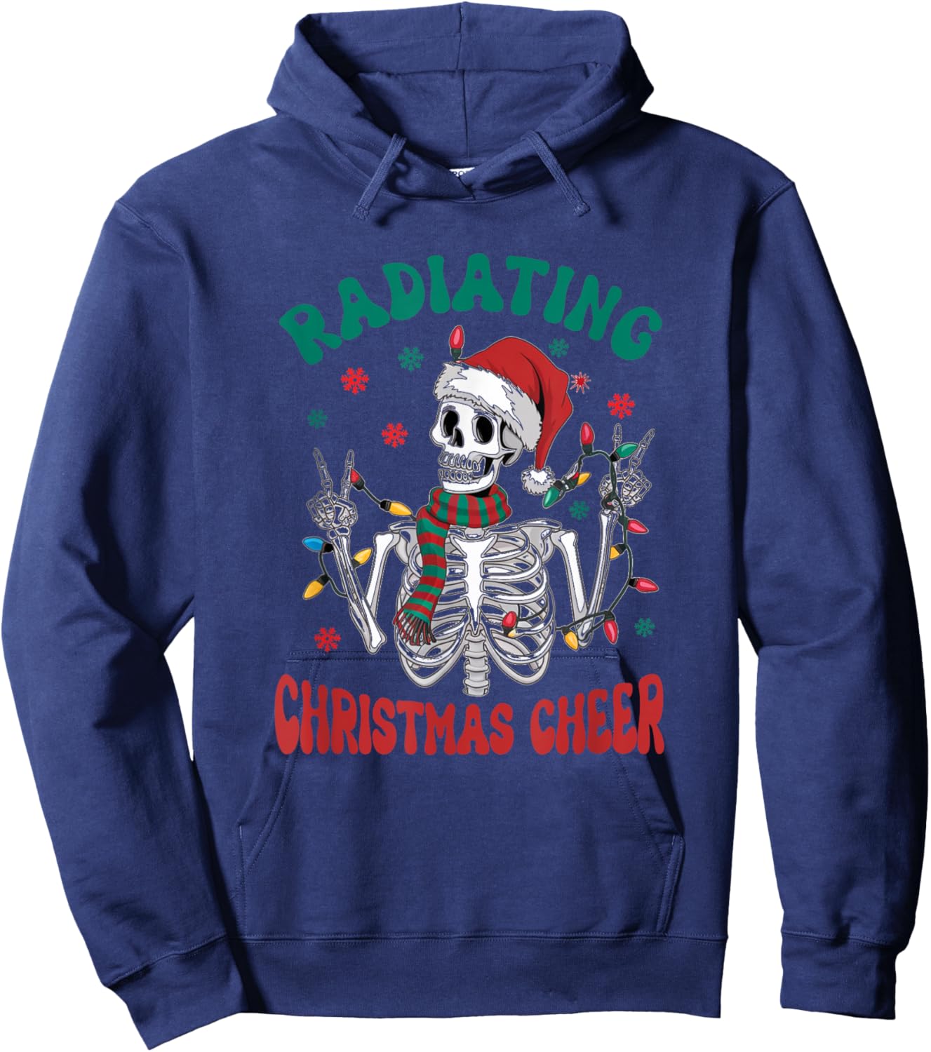 Radiology Christmas Santa Skeleton Xray Technician Rad Tech Hoodie - Hoodie | Navy