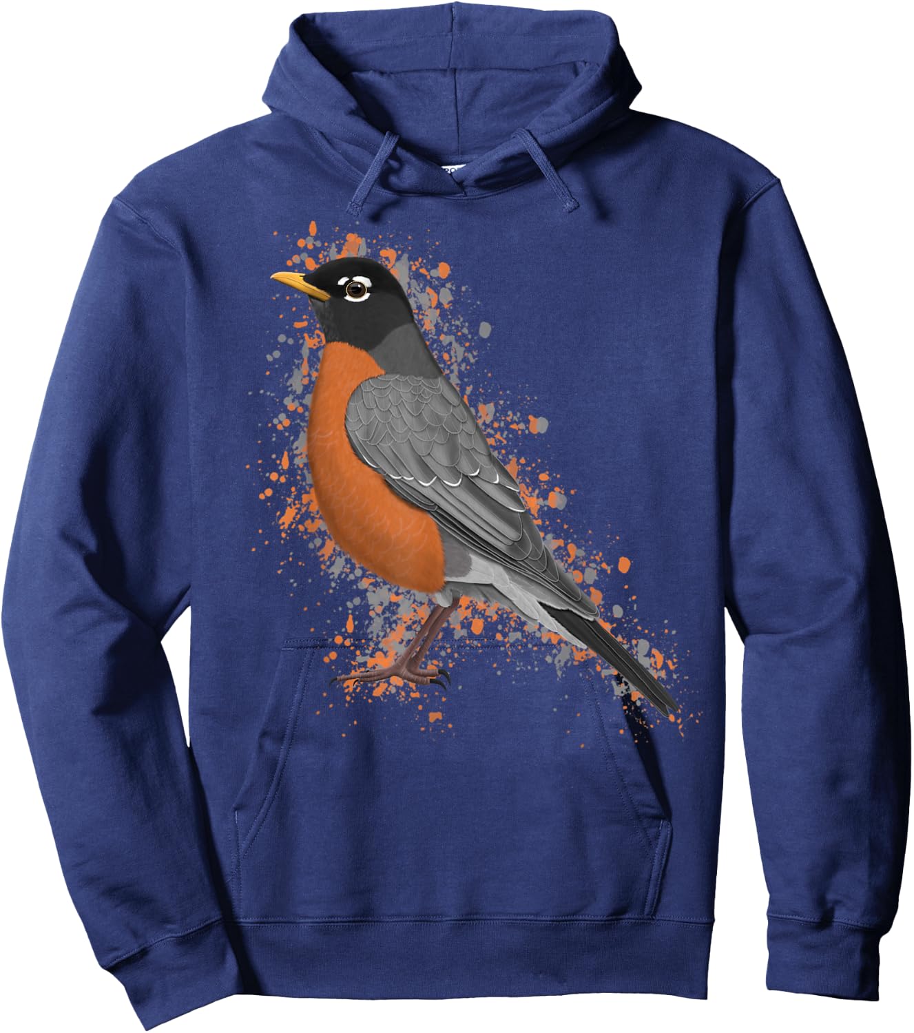 American Robin Bird Birder Birdlover Birdwatcher Animal Hoodie - Hoodie | Navy