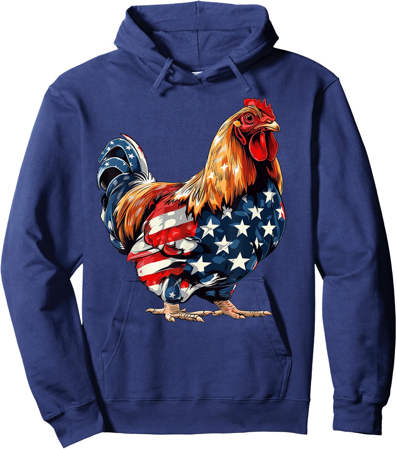 Chicken American Flag 4th of July Chicken Gifts Kids Hoodie - Hoodie | Navy