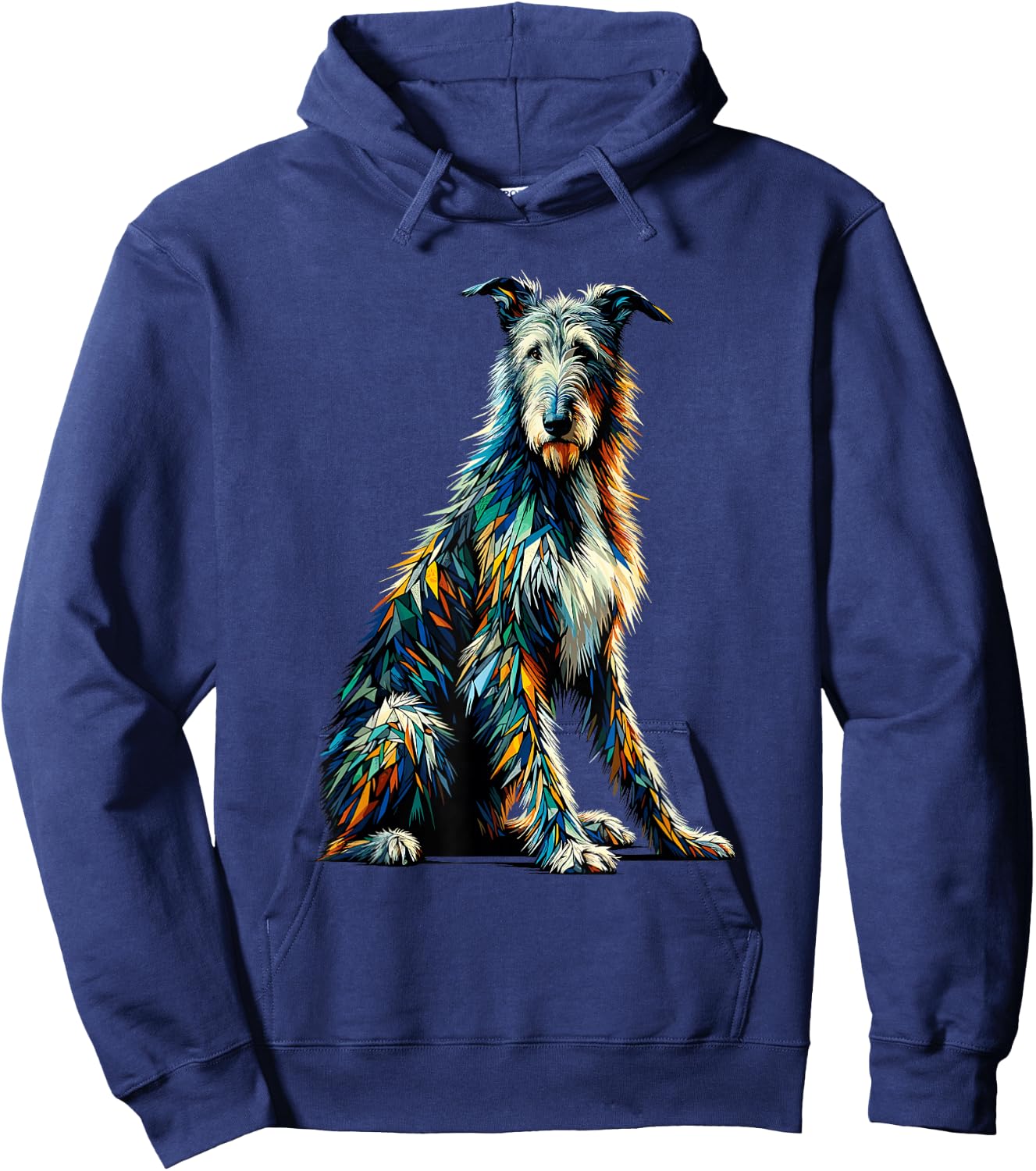 Polygon Art Irish Wolfhound Hoodie - Hoodie | Navy