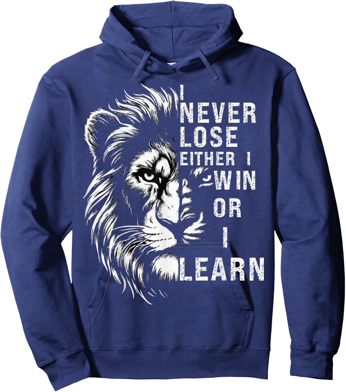 I Never Lose Either I Win Or I Learn, Nelson Mandela Quote Hoodie - Hoodie | Navy