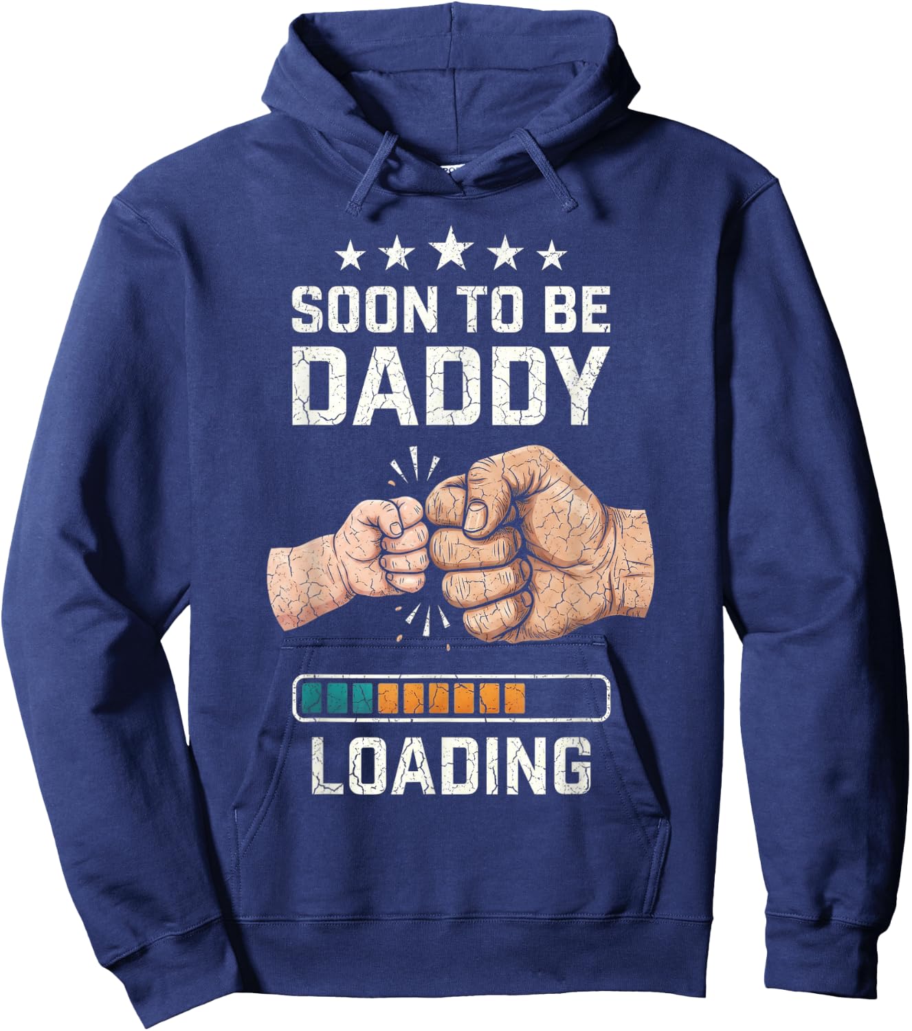 Soon to Be Daddy Loading Expectant Father New Dad 2026 Hoodie - Hoodie | Navy
