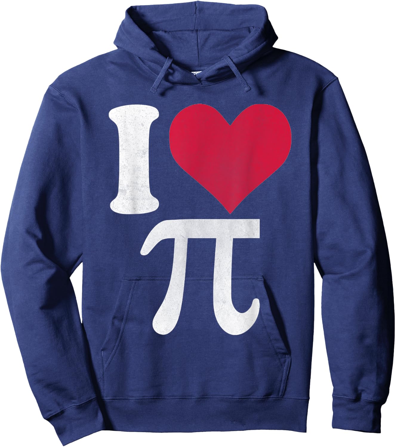I Love Pi Vintage Retro Infinity Math Pi Day Heart Hoodie - Hoodie | Navy