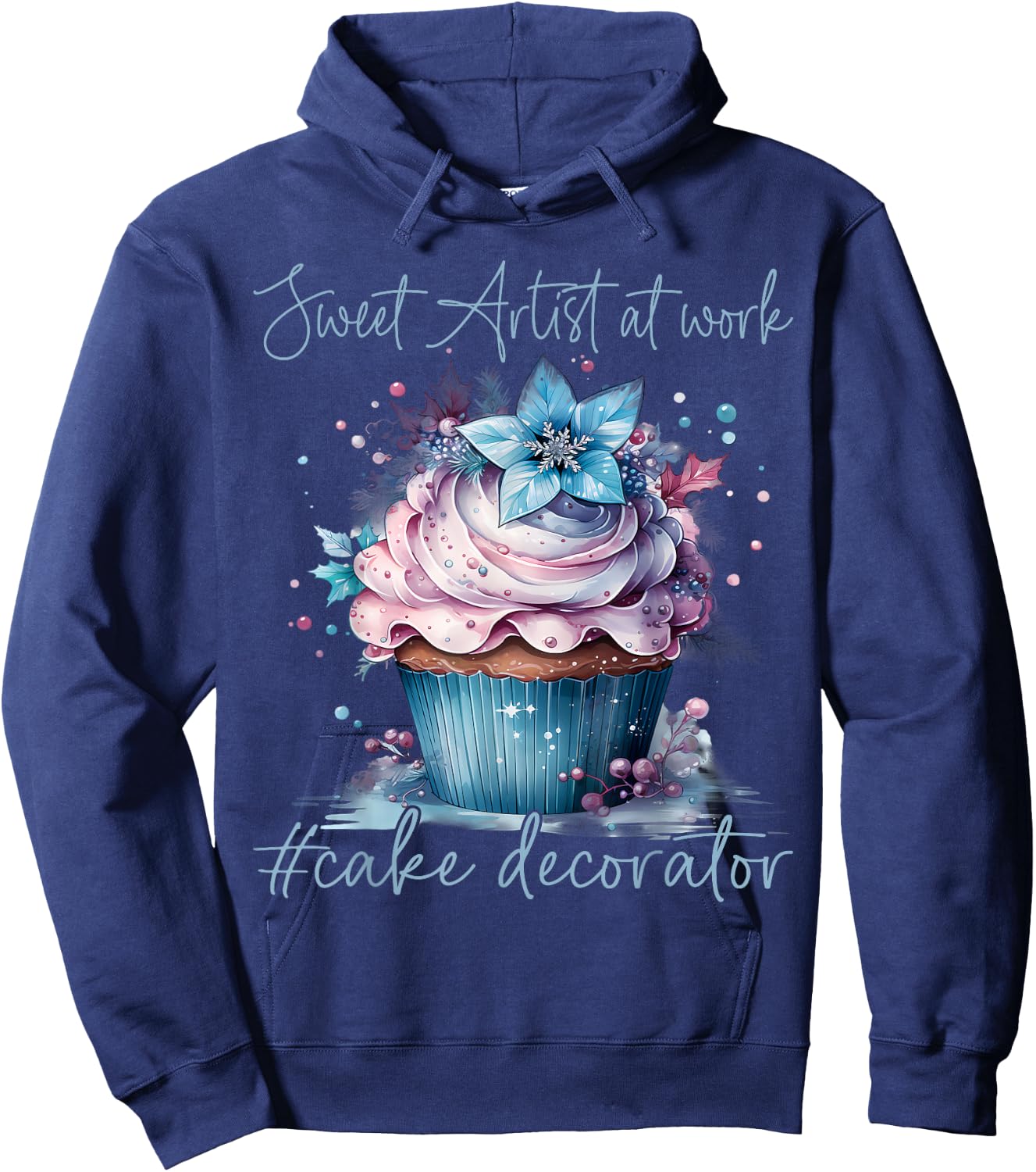 Sweet Artist at work cake decorator Cake Artist Heartbeat Hoodie - Hoodie | Navy