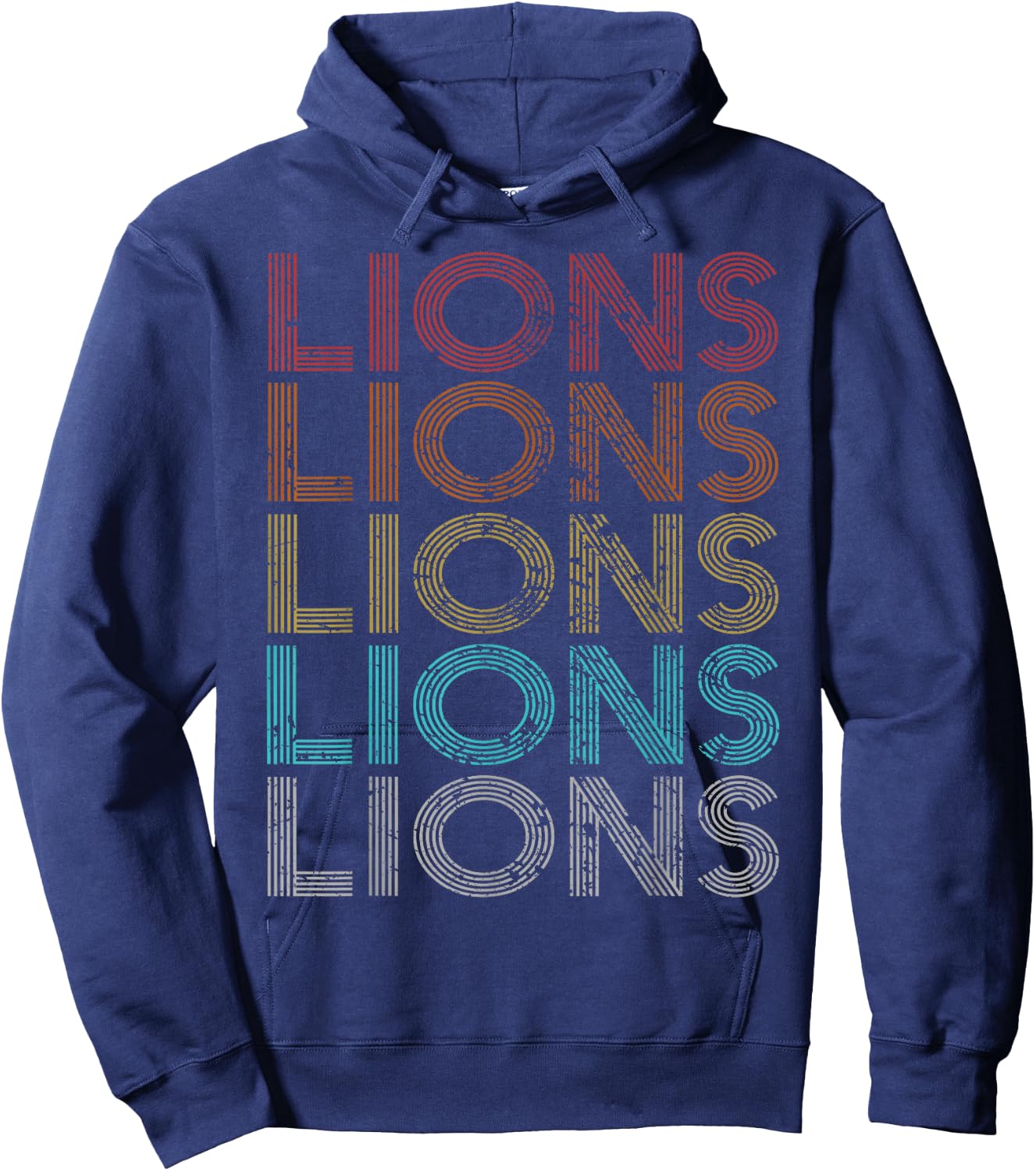 Retro Vintage Lions Hoodie - Hoodie | Navy