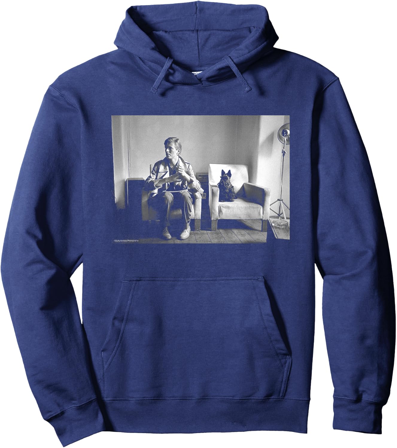 Duffy Archive Photography Lodger Shoot David Bowie With Dog Hoodie - Hoodie | Navy