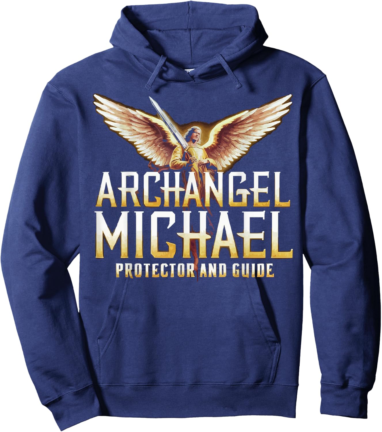 Archangel Michael Catholic Christianity Guardian Angel Hoodie - Hoodie | Navy