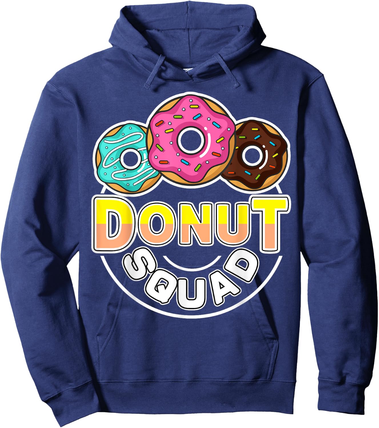 Donut Squad Matching Donut Party Crew Doughnut Sprinkles Hoodie - Hoodie | Navy