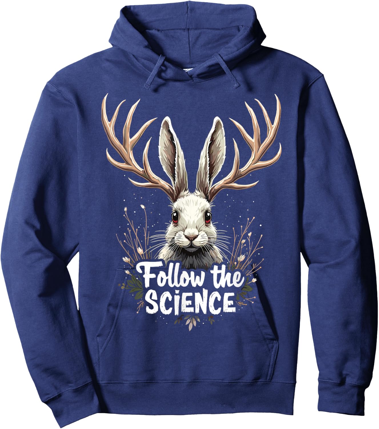 Jackalope Cryptid Mythical Rabbit Hoodie - Hoodie | Navy