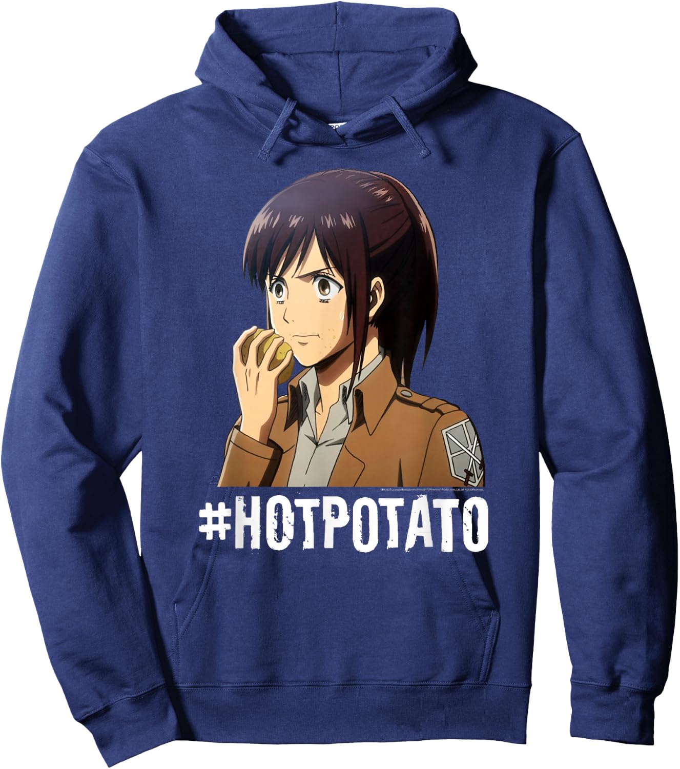 Attack on Titan #Hotpotato Potato Girl AOT Anime Hoodie - Hoodie | Navy