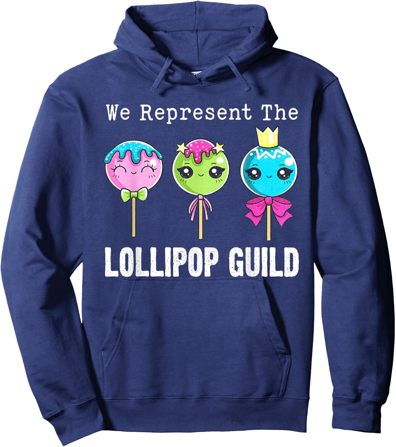 We Represent The Lollipop Guild Wizard-Of-Oz Cute Candy Hoodie - Hoodie | Navy