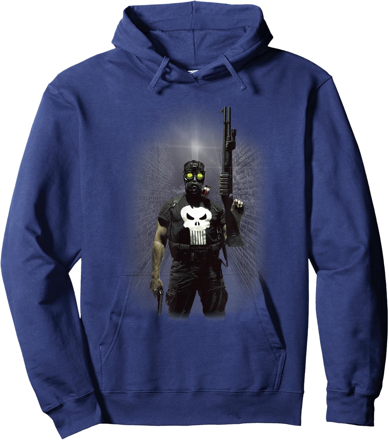 Marvel Comics Punisher Dark Alley Portrait Small Hoodie - Hoodie | Navy
