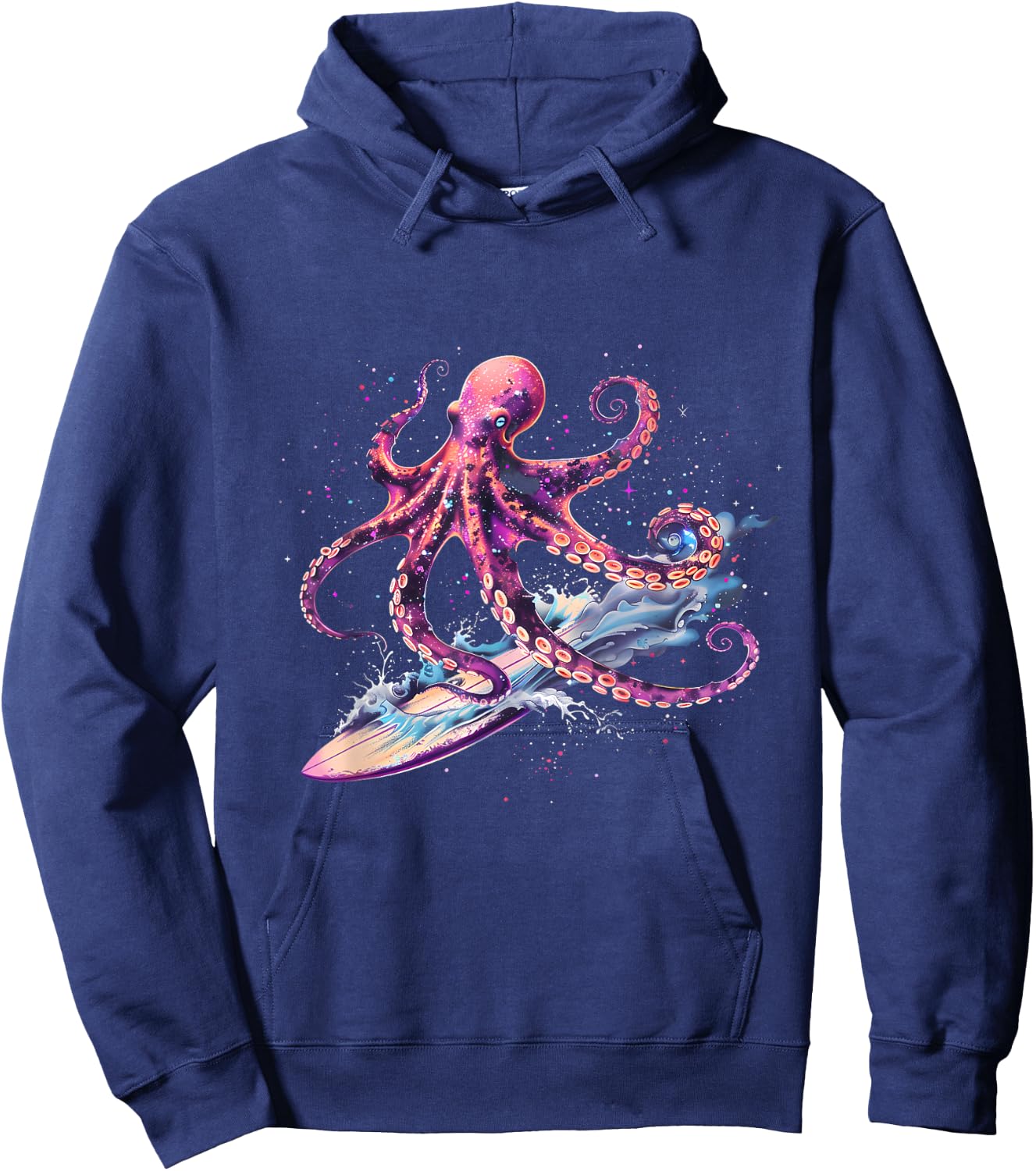 Cthulhu Surfing Octopus Lover Sea Monster Ocean Sea Animal Hoodie - Hoodie | Navy