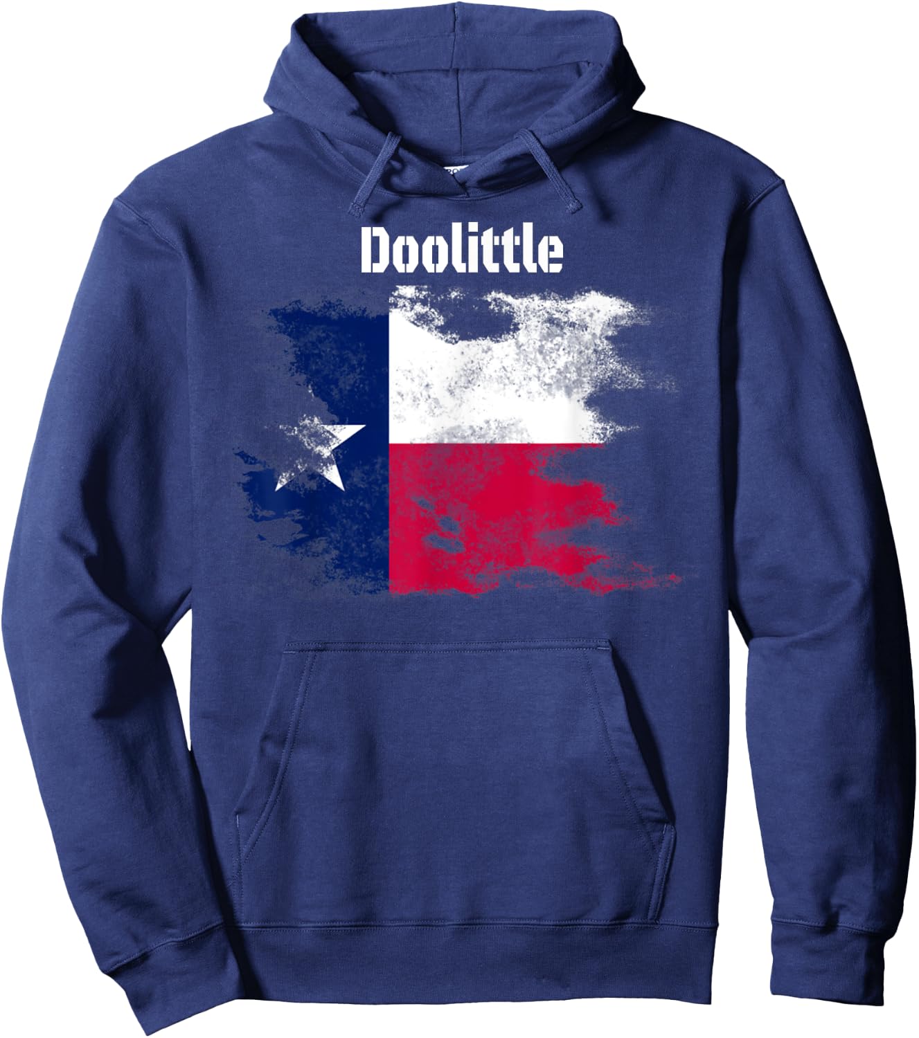 Doolittle Texas Classic Design Graphic Novelty Hoodie - Hoodie | Navy