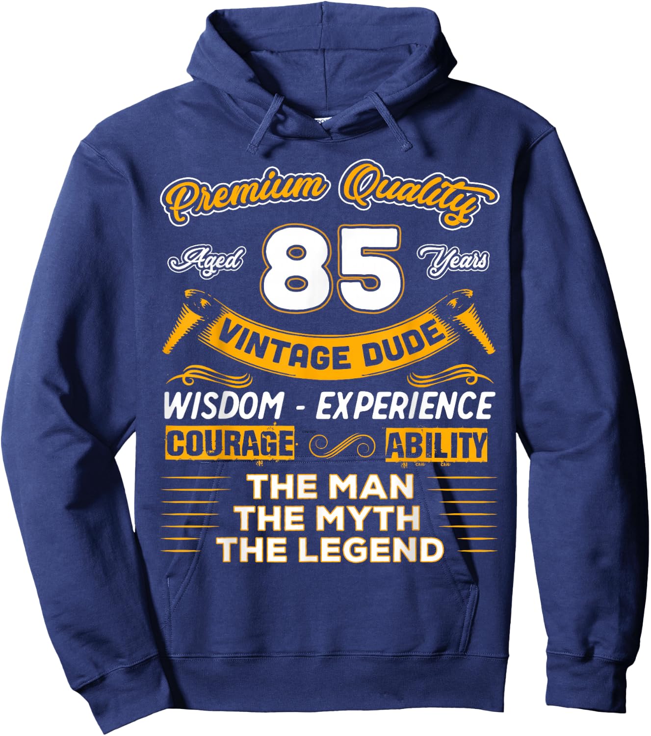 Vintage The Man Myth Legend 85 Birthday For 85 Years Old Hoodie - Hoodie | Navy